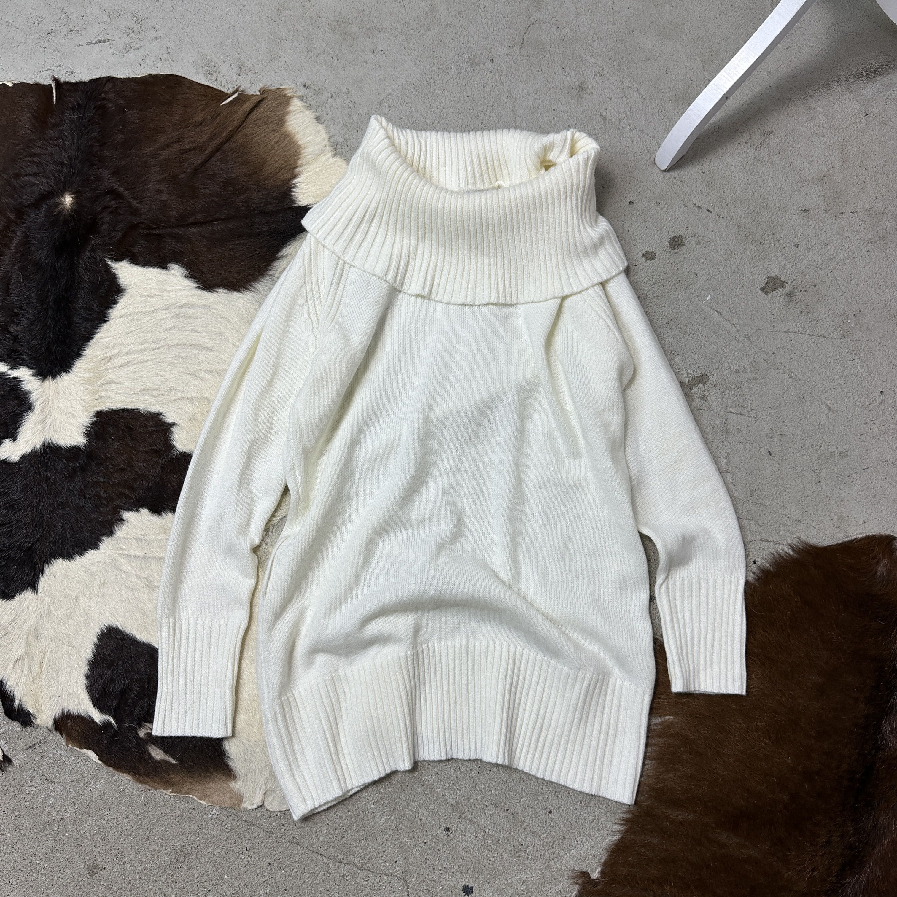 Vintage Vintage Cottage Big Collar Bare Shoulders Sweater Y2K Size L / US 10 / IT 46 - 2 Thumbnail