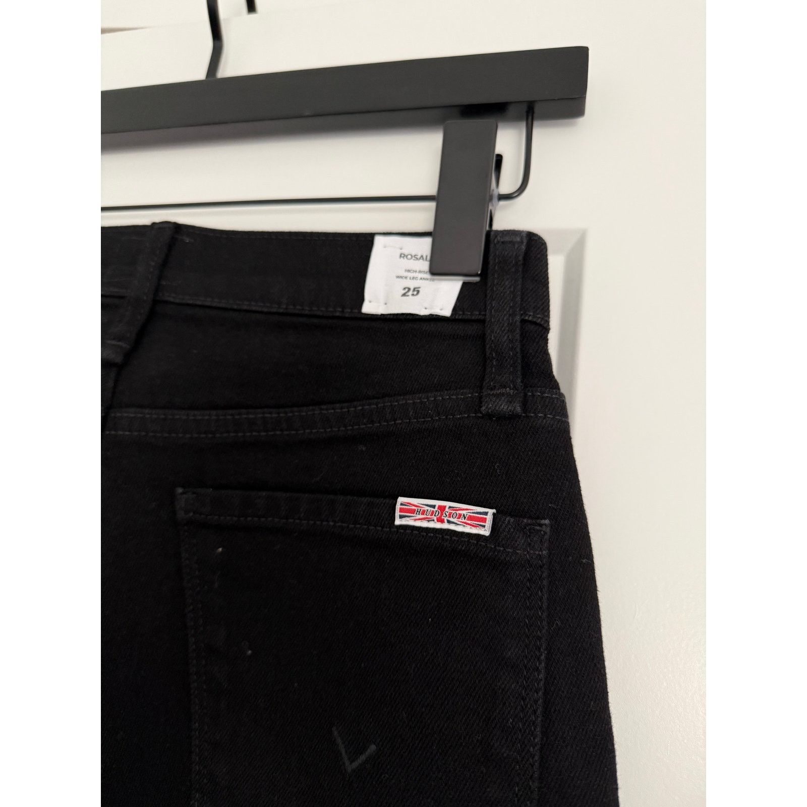 Hudson $215 New Hudson Rosalie High Waist Wide Leg Crop Black 25 Size 25" / US 0 / IT 36 - 6 Thumbnail