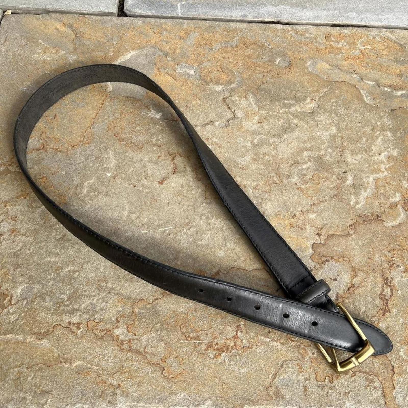 Vintage Vintage 90s Very Dark Olive Brown Belt Made in USA Size ONE SIZE - 1 Thumbnail