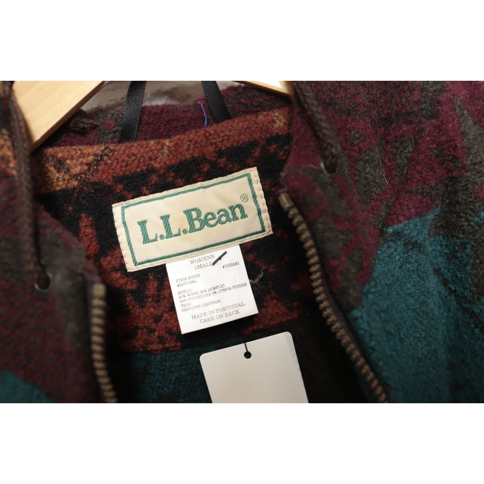 Vintage LL Bean Vintage Jacket Womens Small 90s Wool Blend Nordic Size S / US 4 / IT 40 - 3 Thumbnail