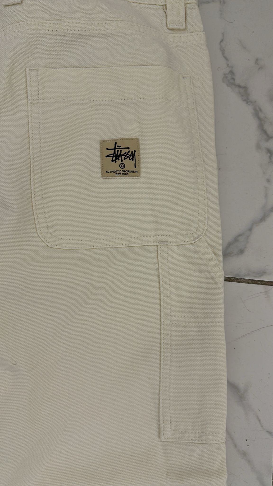 Stussy × Vintage Stussy Double Knee Work Pant in Bone Size US 32 / EU 48 - 3 Thumbnail