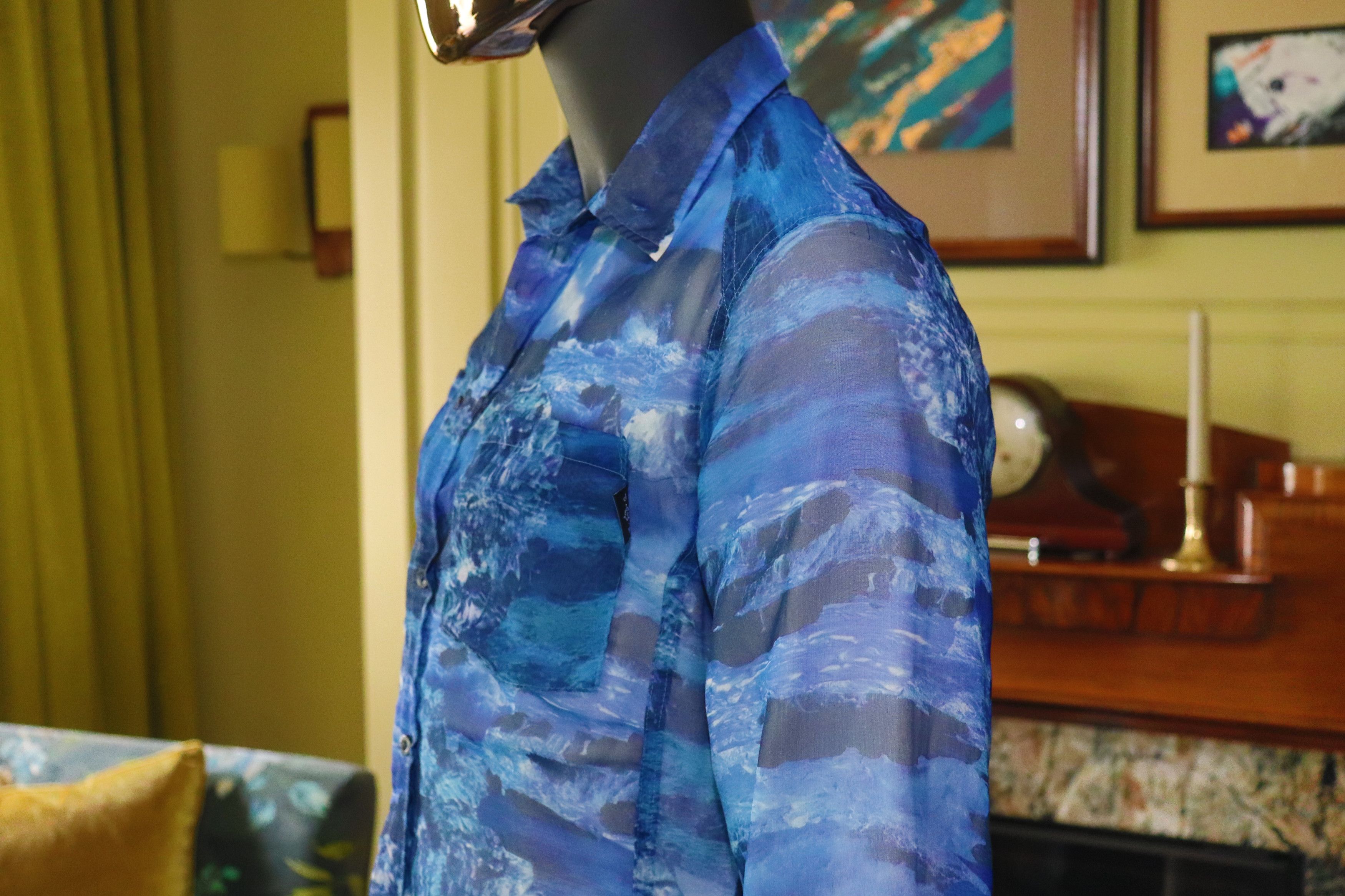 Dexter Wong Dexter Wong See-Thru Ocean Print Shirt Size US M / EU 48-50 / 2 - 2 Thumbnail