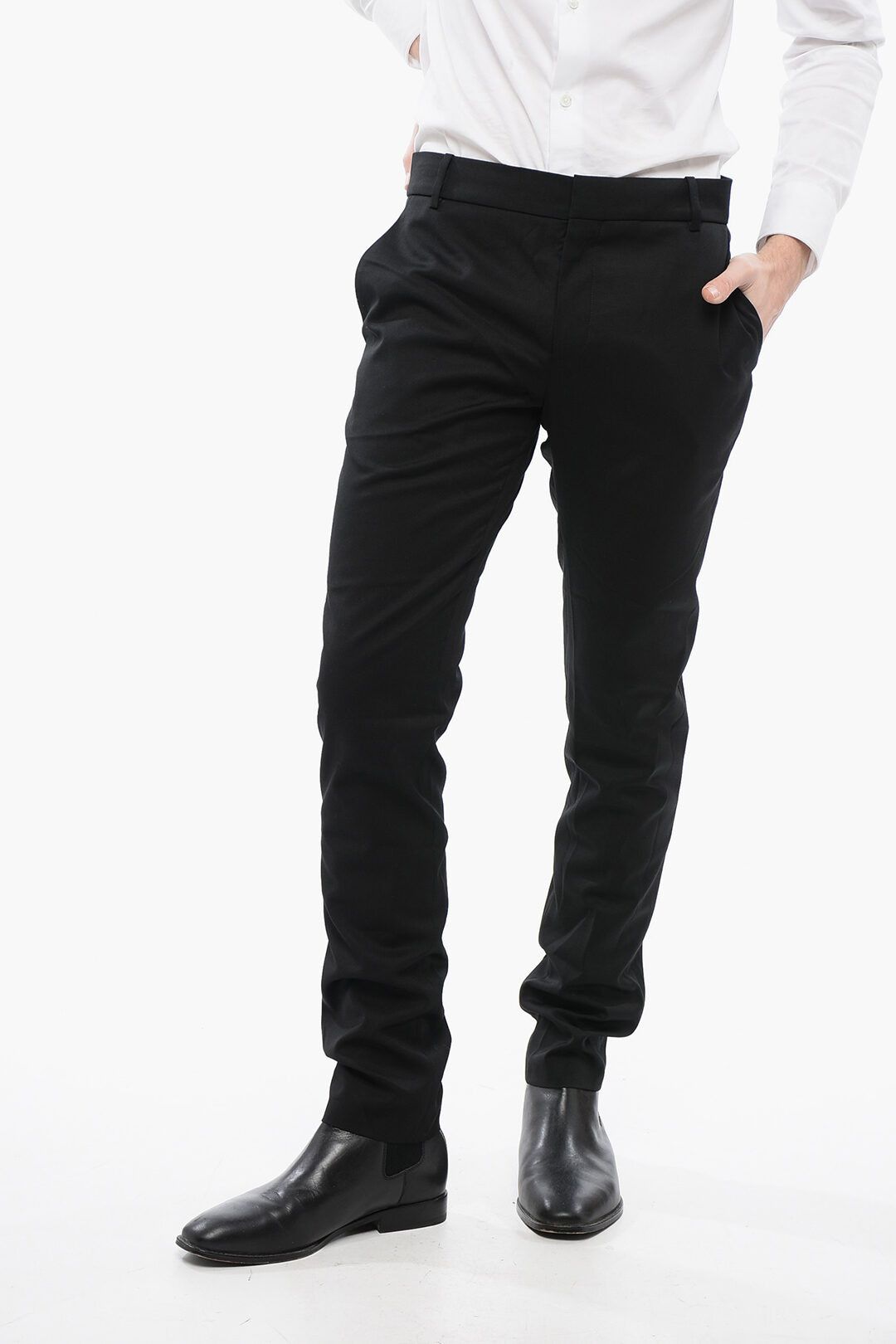 Balmain og1mm0325 4-Pocketed Wool Pant in Black | Grailed