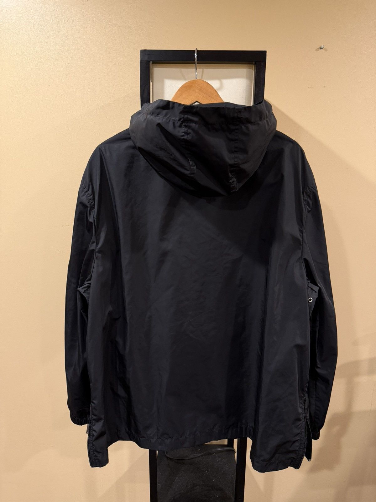 Lanvin Lanvin Nylon Logo Anorak Black Hooded Windbreaker Jacket Size US L / EU 52-54 / 3 - 3 Thumbnail