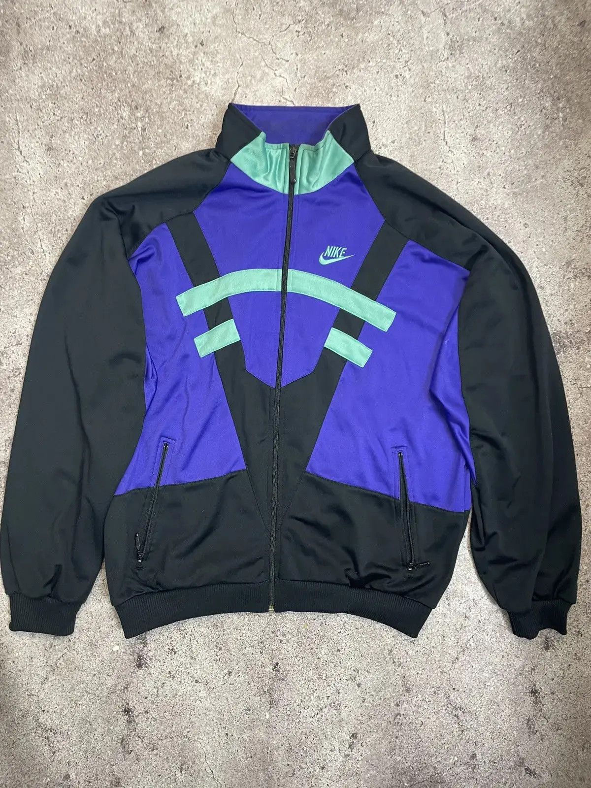 Nike × Vintage Nike Vintage Zip Blue Track Sweatshirt Jacket Size US S / EU 44-46 / 1 - 1 Thumbnail