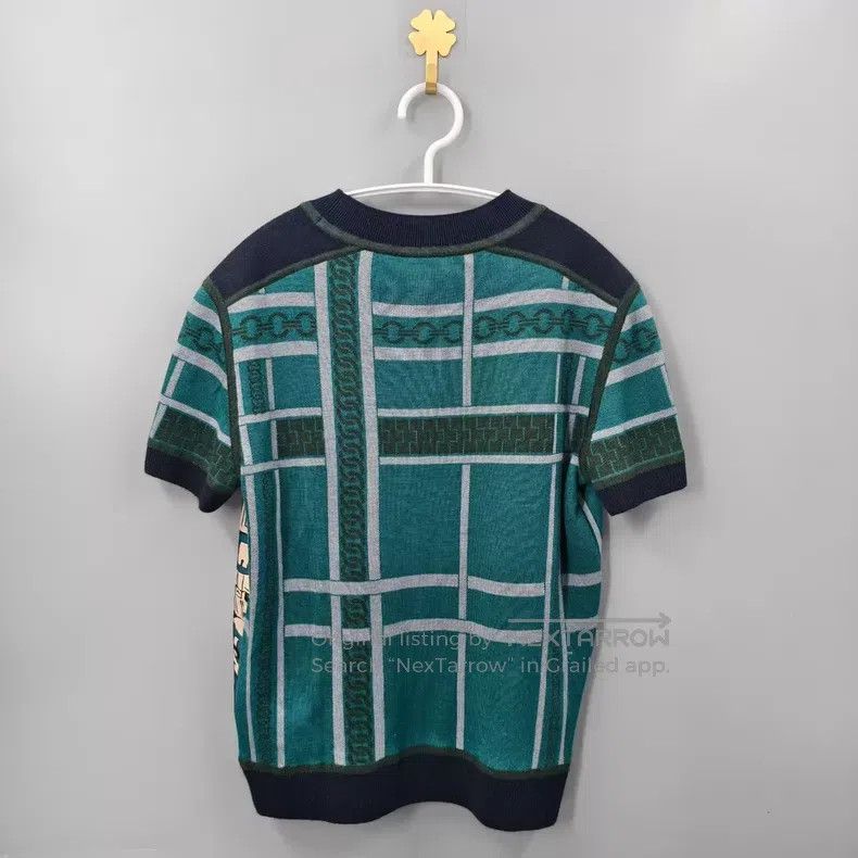 Hermes Hermes Silk and Cashmere Mixed Chain Short Sleeve Size XXS / US 00 / IT 34 - 2 Thumbnail