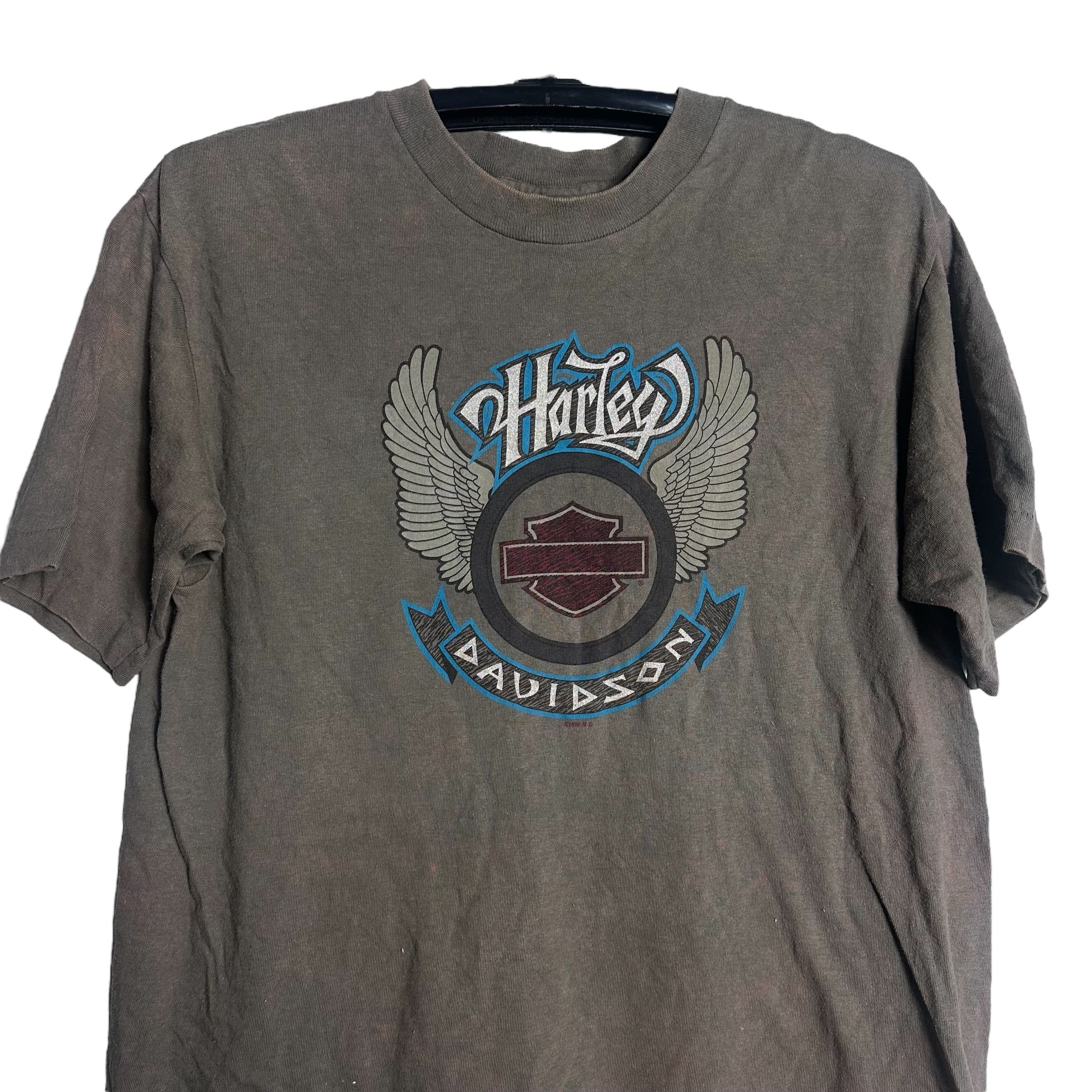 Harley Davidson × Vintage 🔥RARE🔥Vintage Harley Davidson Wing T-shirt Single Stich Size US M / EU 48-50 / 2 - 2 Thumbnail