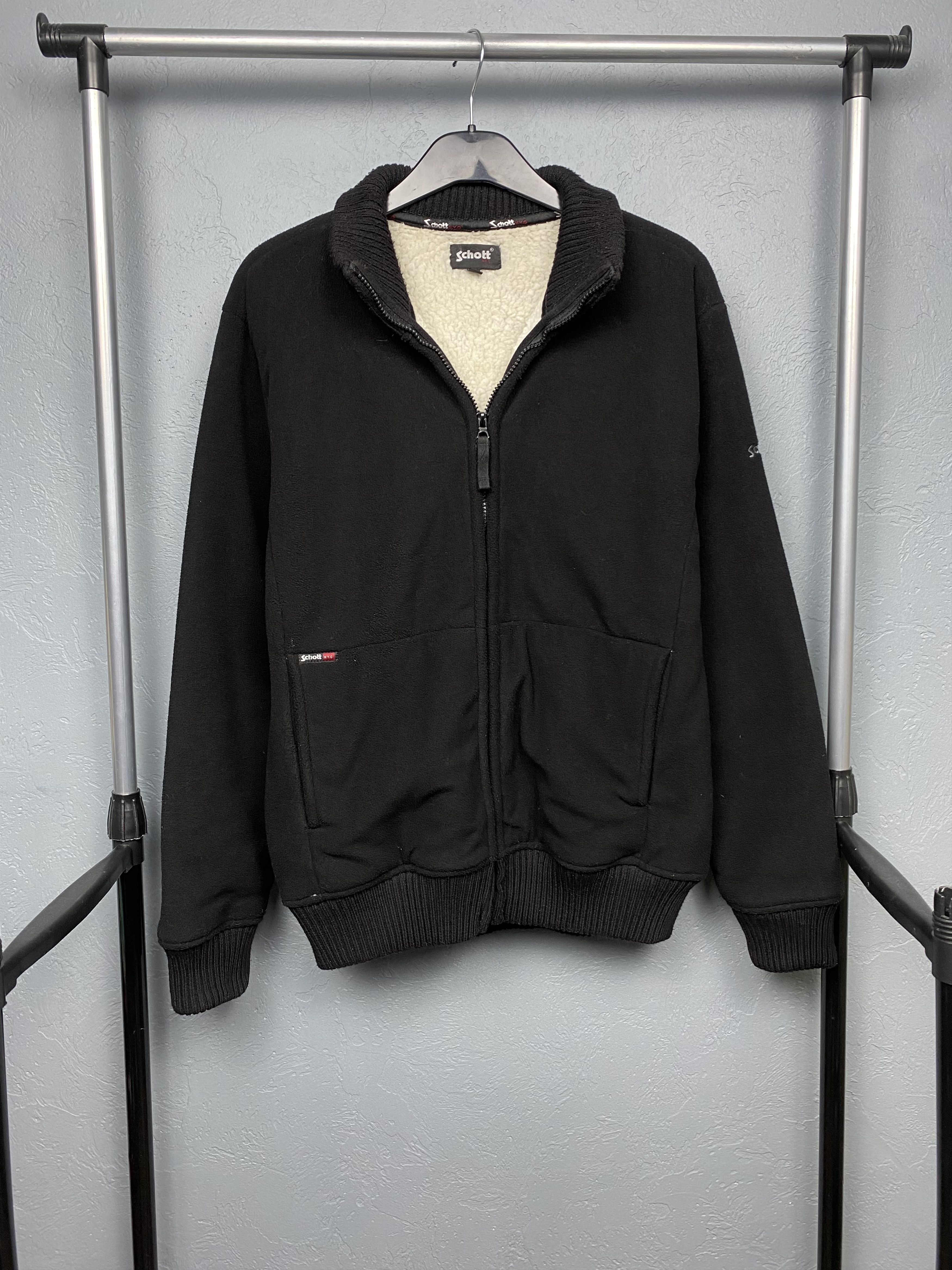 Schott × Vintage Schott Vintage Mens Sherpa Fleece Jacket Size US M / EU 48-50 / 2 - 1 Thumbnail