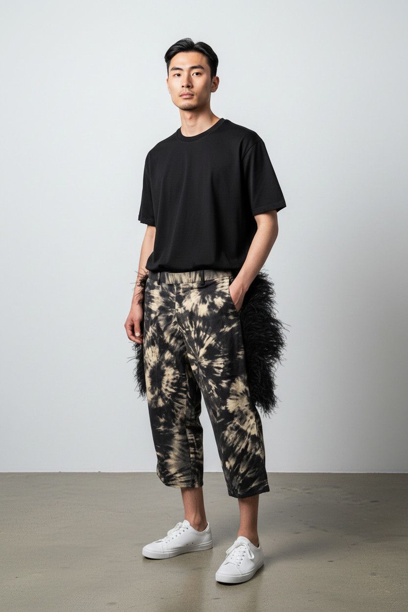 Other Custom-made Pants with Real Mongolian Fur Size US 32 / EU 48 - 2 Thumbnail