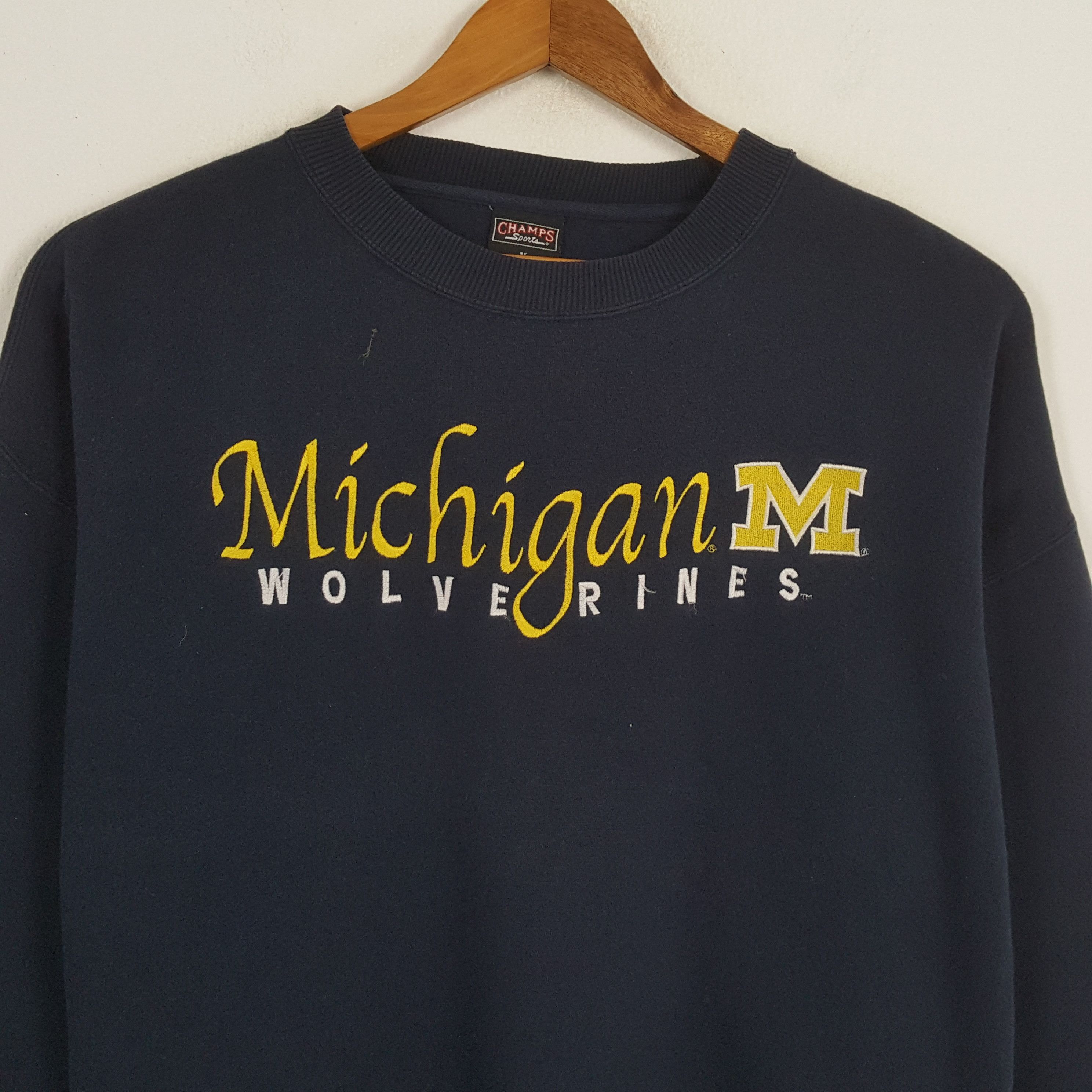 NFL × Vintage Vintage MICHIGAN WOLVERINES American NFL Team Sweatshirts Size US XXL / EU 58 / 5 - 2 Thumbnail