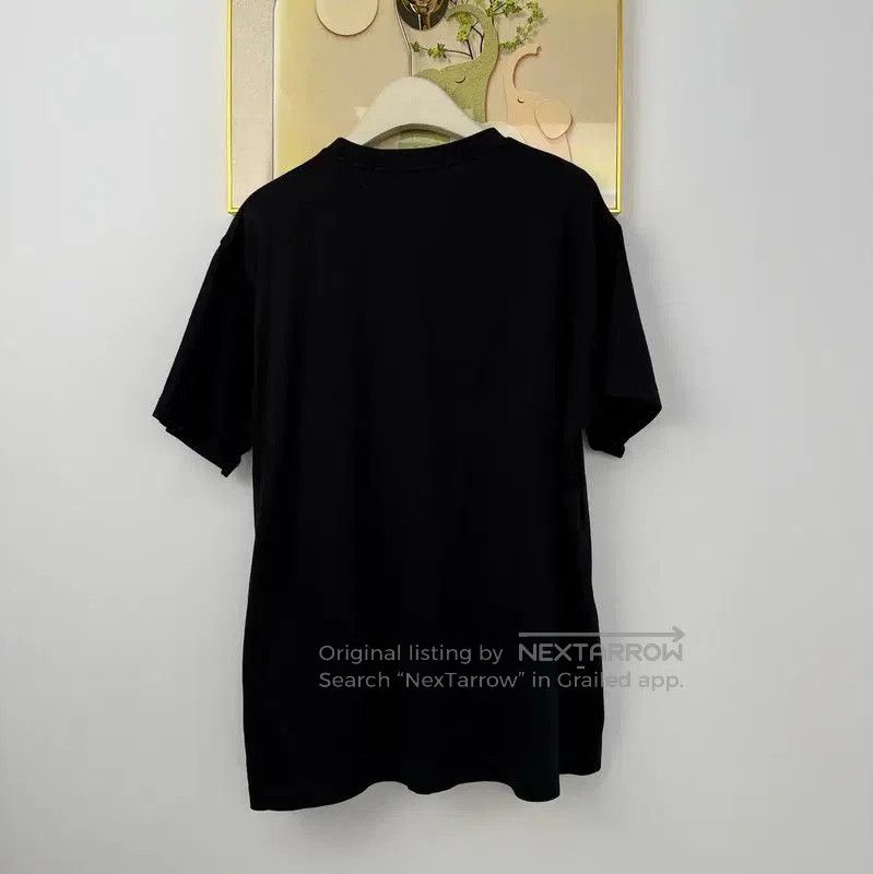 Burberry Burberry Black Cotton Lettered Short Sleeve T-Shirt. Size S / US 4 / IT 40 - 2 Thumbnail