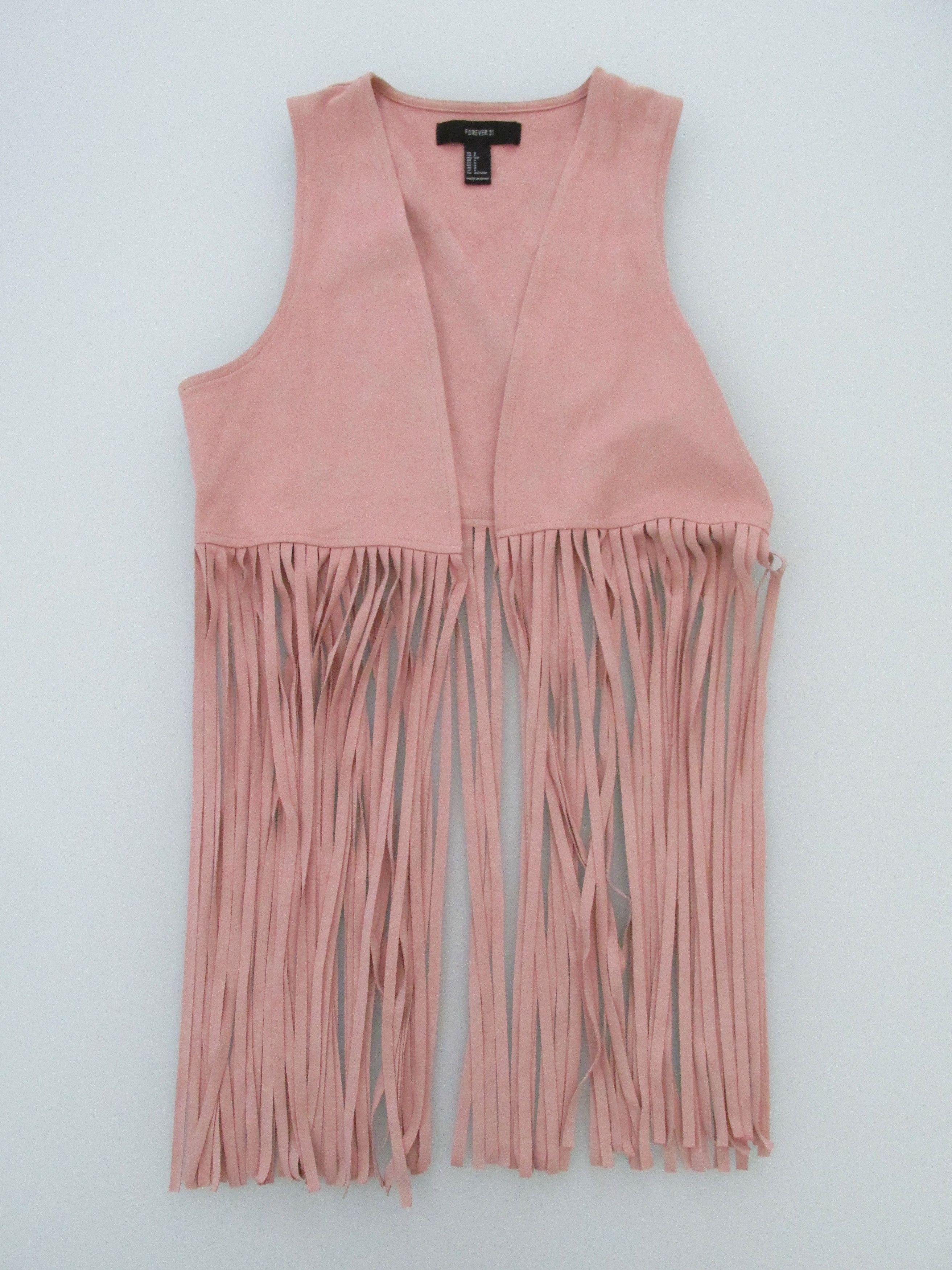 Forever 21 Forever 21 (NWOT) Faux Suede Fringed Vest Size Small Size S / US 4 / IT 40 - 1 Thumbnail