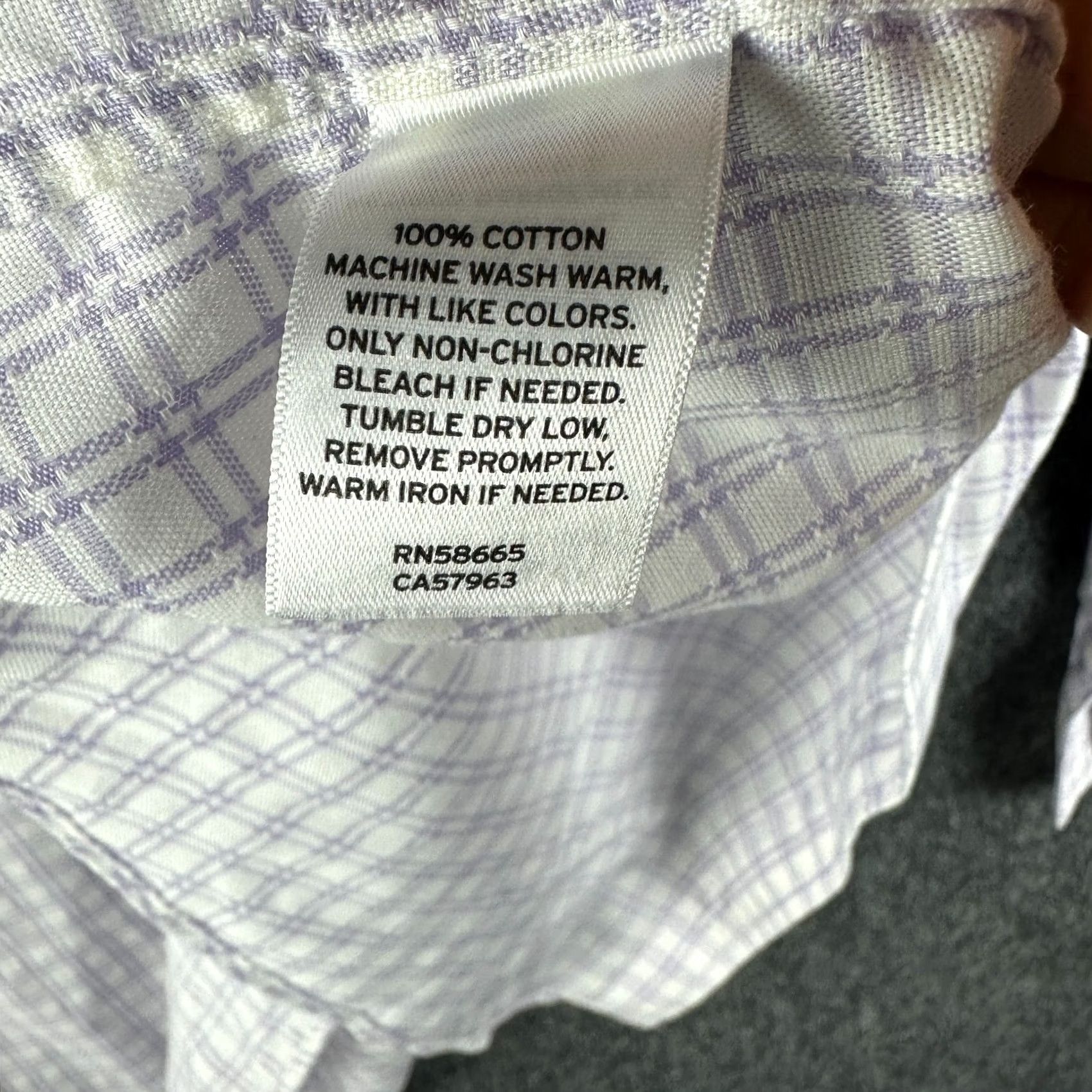 Nordstrom Nordstrom Mens Shirt 2XL Traditional Fit Button-Up Purple Plaid Cotton Pocket Shirt Mens Dresses? Size US XXL / EU 58 / 5 - 4 Thumbnail