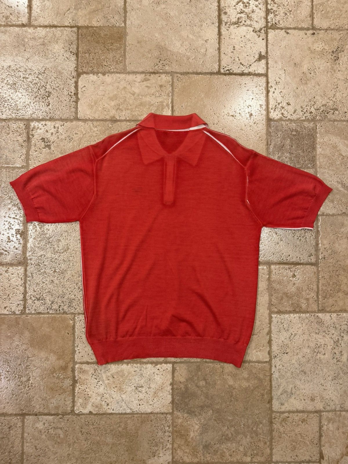 Prada Prada Optical 21 Years Cashmere Wool Red Sweater Polo Shirt Size US XL / EU 56 / 4 - 13 Thumbnail