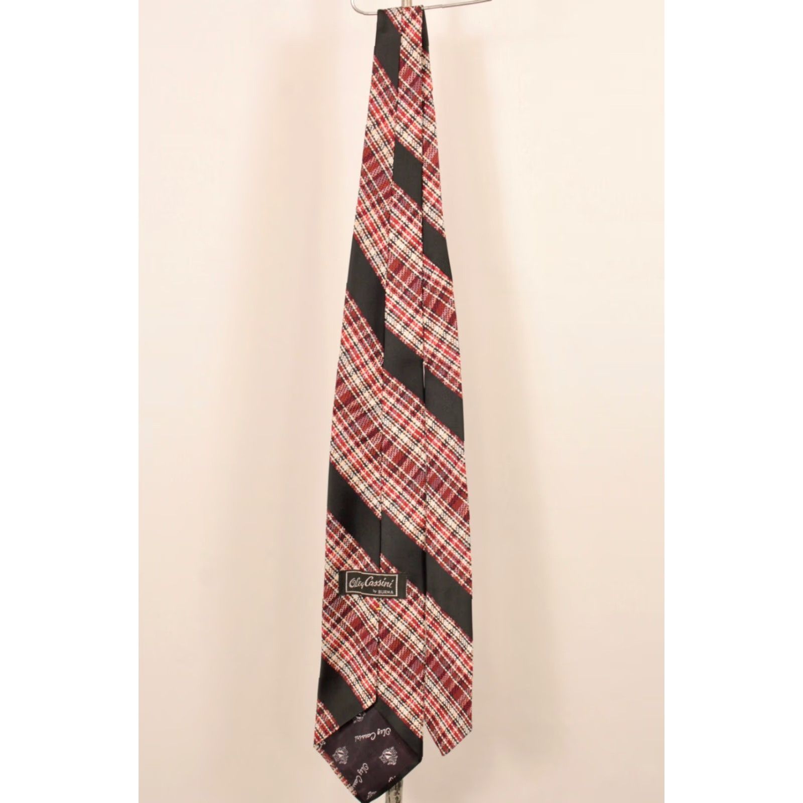 Vintage VTG James Davis NOS 1970s Red & Black Plaid Wide Necktie 70s Tie Men’s Polyester Neck Tie Size ONE SIZE - 6 Thumbnail