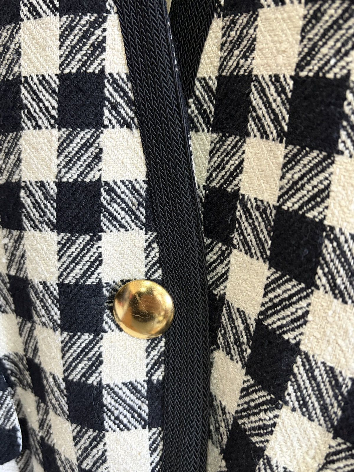 Escada Vtg Escada Margaretha Ley Silk Wool Gingham Blazer W. Ger 38 Size M / US 6-8 / IT 42-44 - 6 Thumbnail