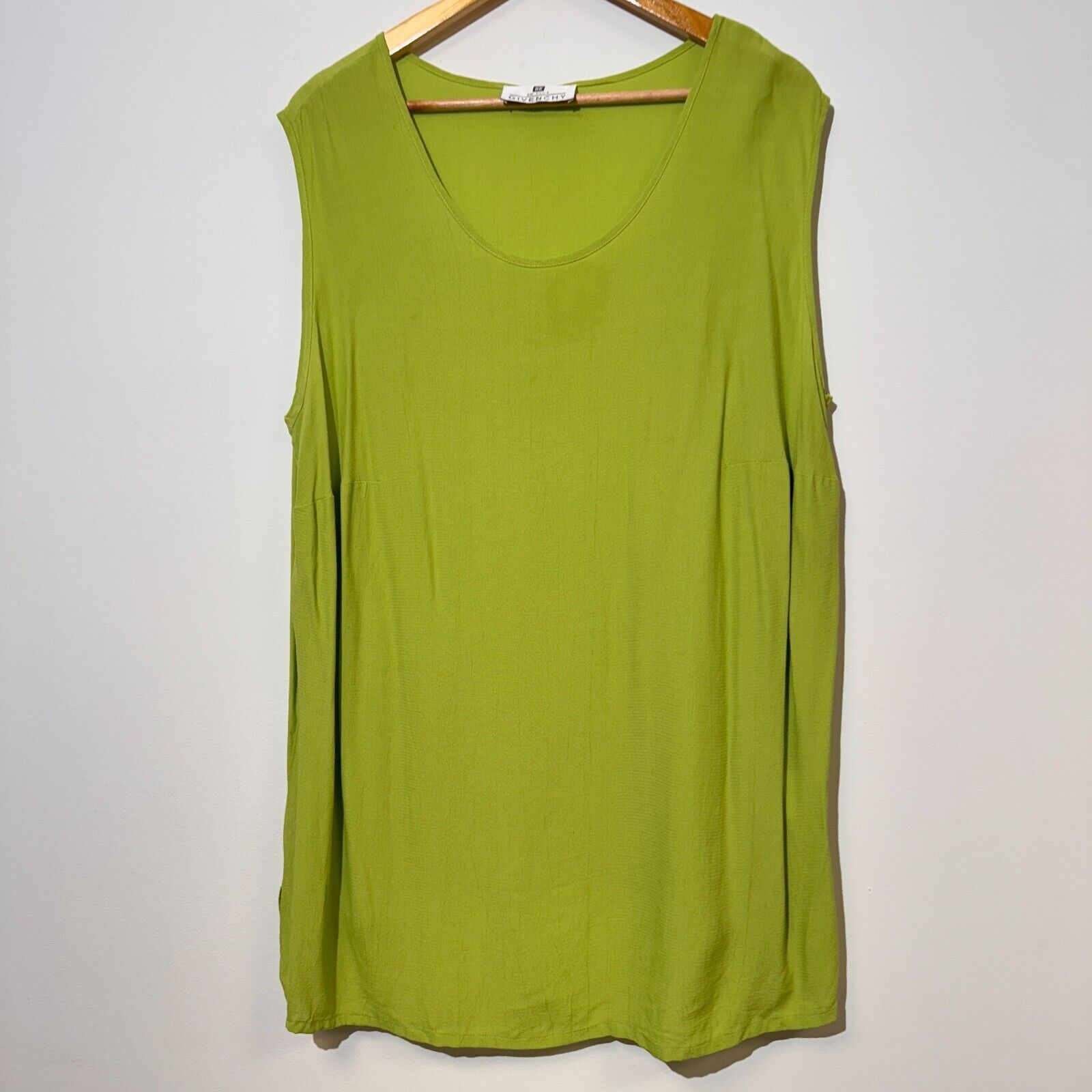 Givenchy × Vintage Vintage Givenchy Unisex Green Viscose Dress Size 18W Size L / US 10 / IT 46 - 3 Thumbnail