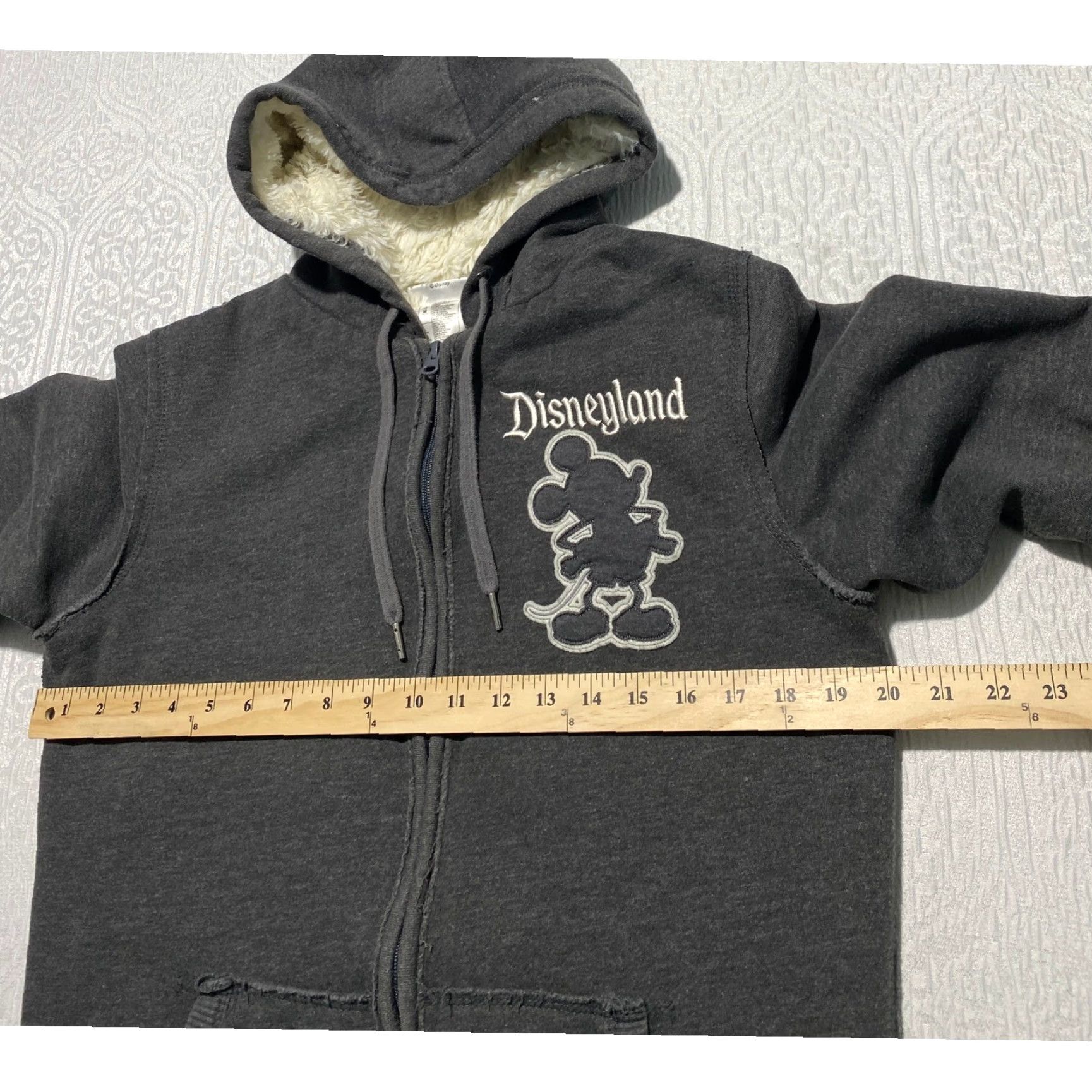 Disney Disney Parks Disneyland 55 Mickey Mouse Sherpa Lined Zip Hoodie Gray Womens M Size M / US 6-8 / IT 42-44 - 7 Thumbnail