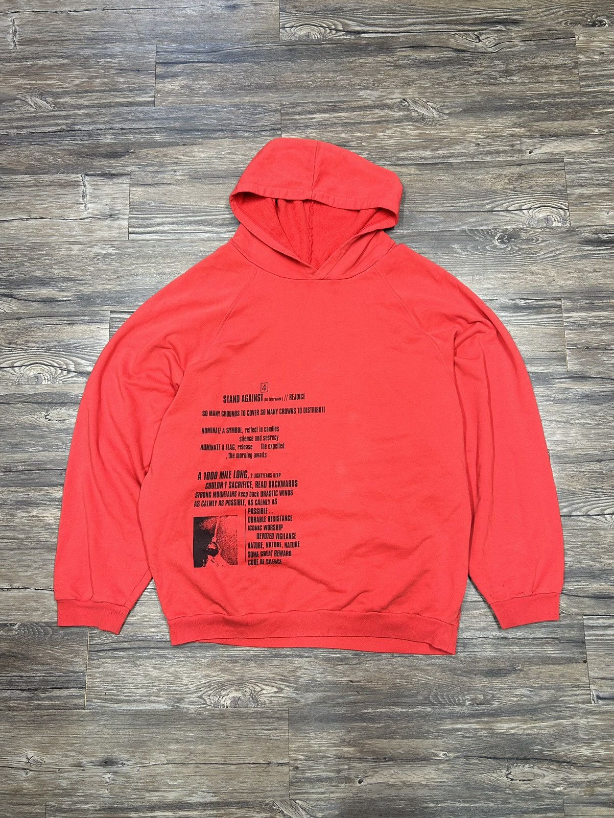 image of Raf Simons Archive Redux Ss02 Terror Hoodie, Men's (Size XL)