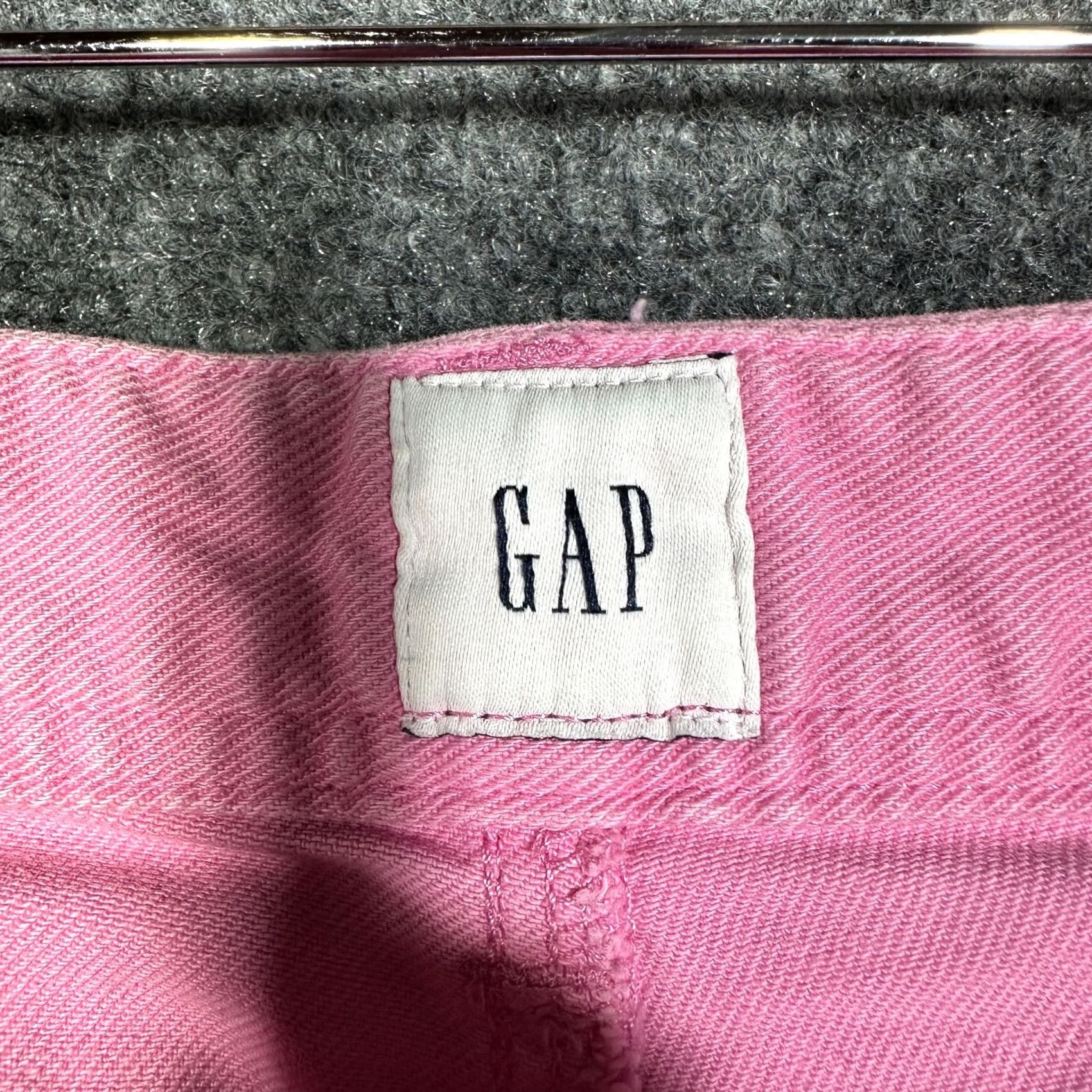 Gap Gap Jeans Wide Leg High Rise Crop Pink Cotton Stretch Pockets Size 6 Womens Size 28" / US 6 / IT 42 - 5 Thumbnail
