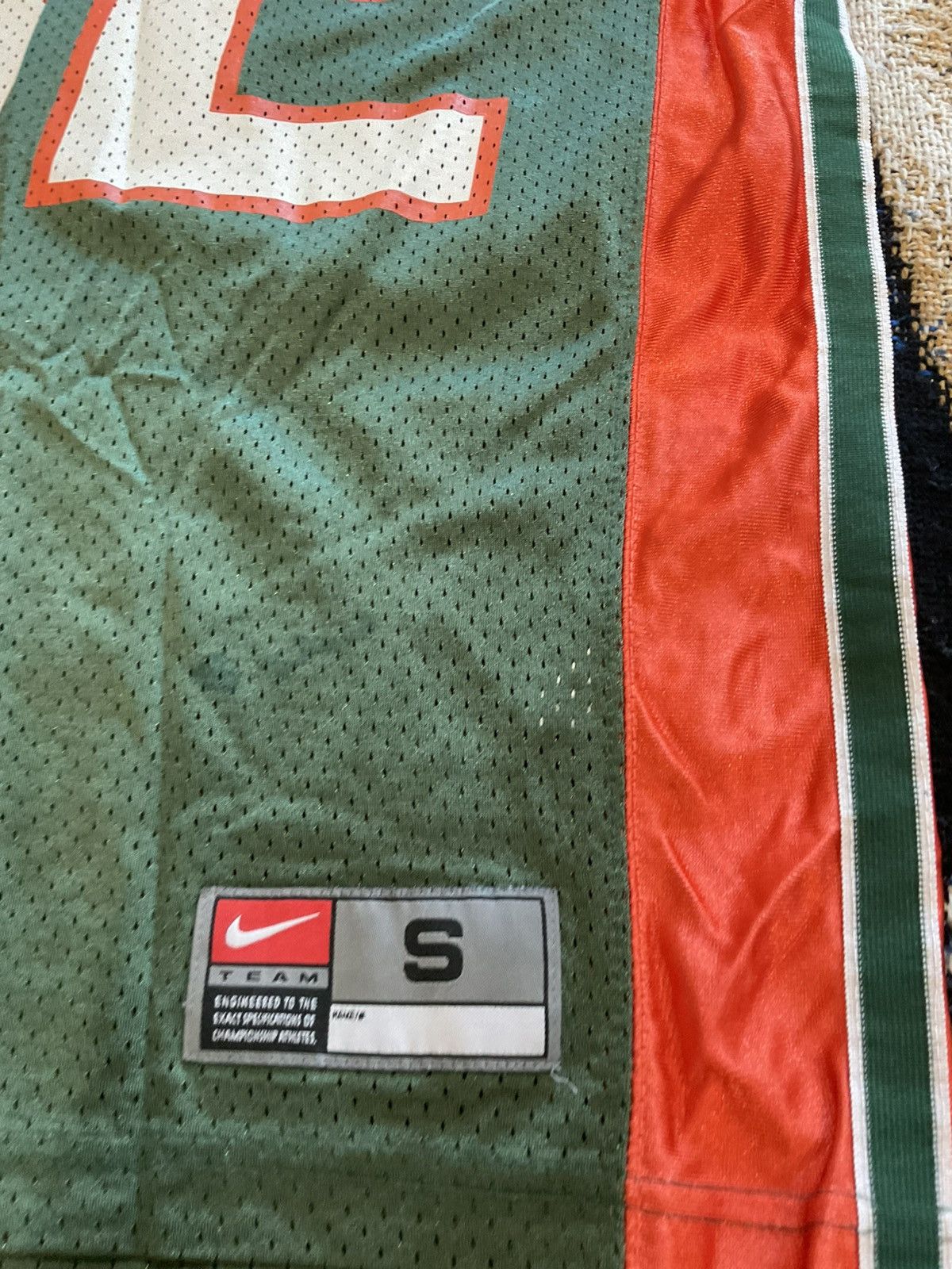 Nike Vintage Nike red tag ncaa Miami hurricanes jersey frank gore Size US S / EU 44-46 / 1 - 2 Thumbnail