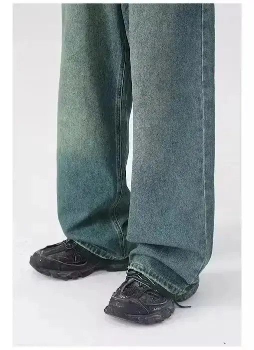 Japanese Brand Baggy Wash Wide Leg Denim Jeans Size US 32 / EU 48 - 6 Thumbnail