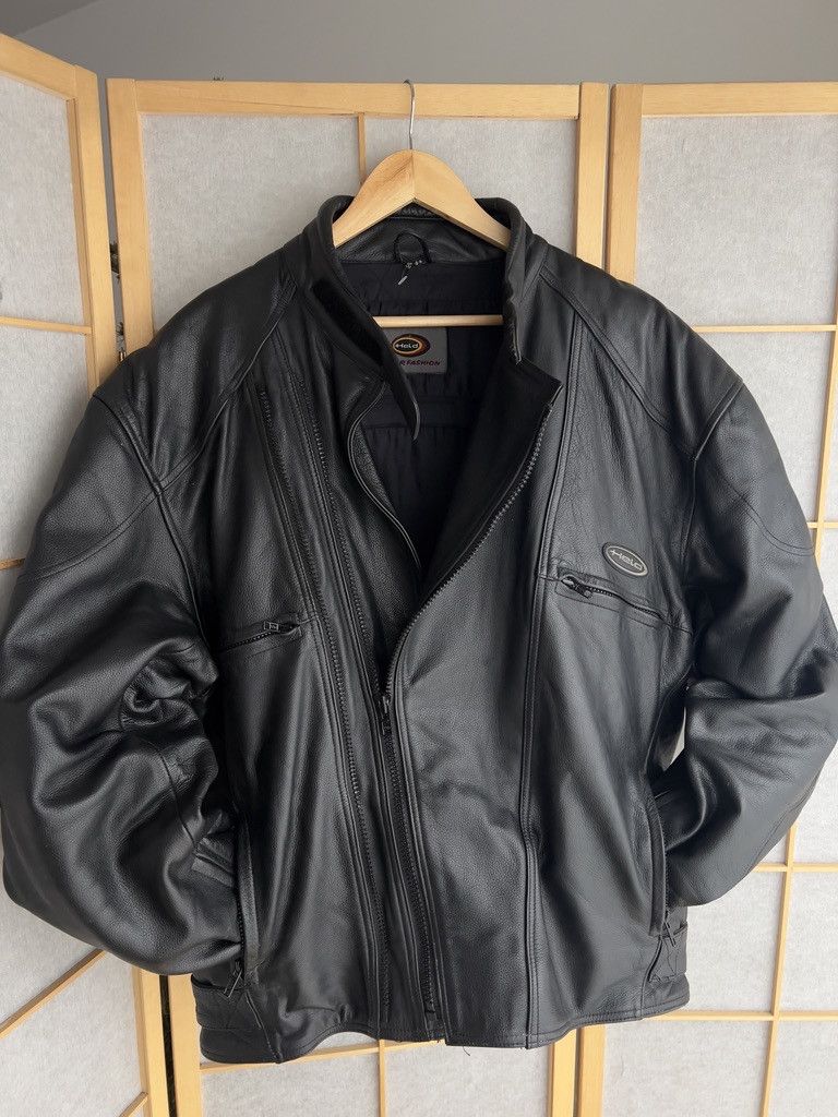 If Six Was Nine Crazy! Vintage 2000s biker racing leather bomber jacket boxy Size US XL / EU 56 / 4 - 5 Thumbnail