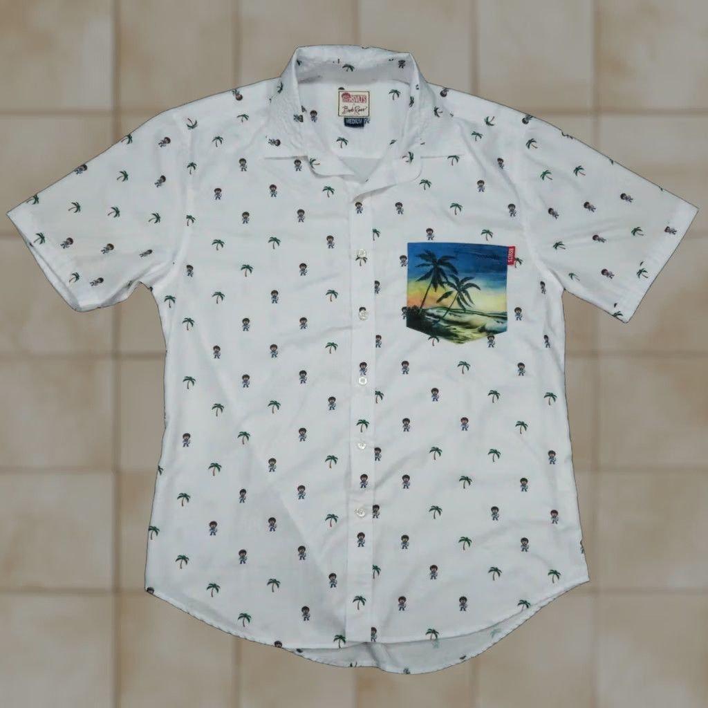 Vintage VINTAGE RSVLTS Shirt Mens Medium White Bob Ross Print Short Sleeve Button Novelty Size US M / EU 48-50 / 2 - 1 Thumbnail