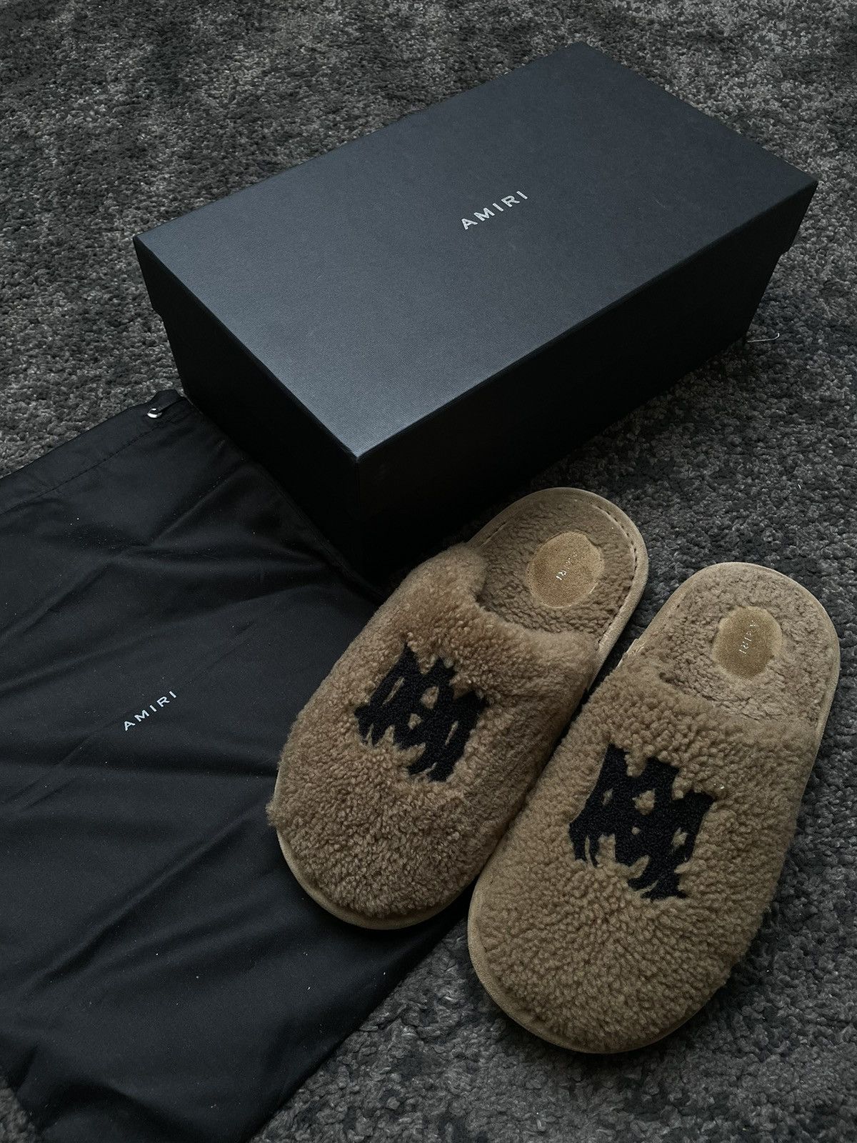 Amiri Fur Teddy Slides Y2K Vintage Archive Opium Goth