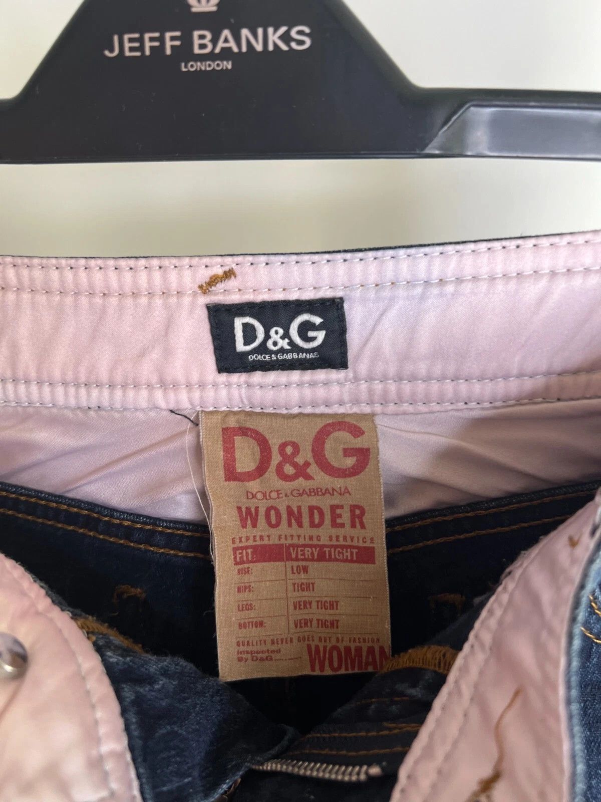 Dolce & Gabbana Vintage Dolce & Gabbana Wonder Y2K Monogram Very Tight Jeans Size 31" - 10 Thumbnail