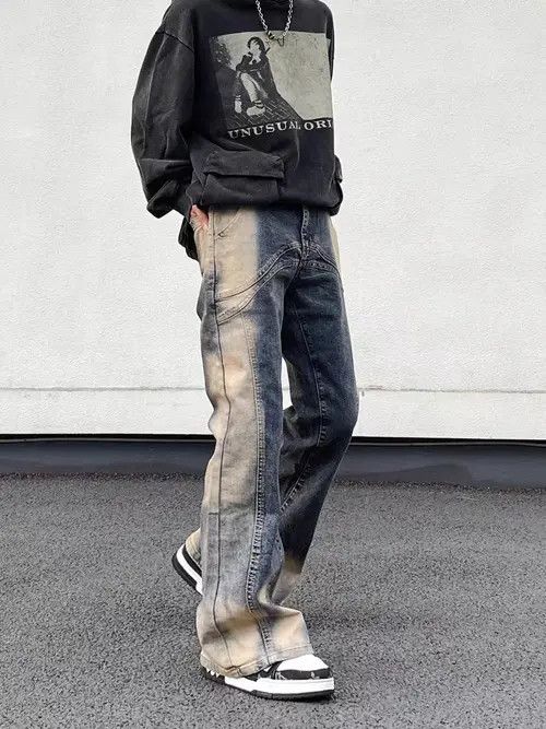 VIBE Vintage washed distressed patchwork jeans Size US 30 / EU 46 - 4 Thumbnail
