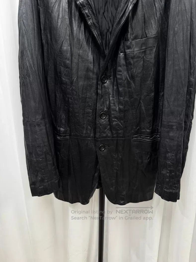 Issey Miyake Issey Miyake Leather Wrinkled Loose Jacket Size US M / EU 48-50 / 2 - 4 Thumbnail