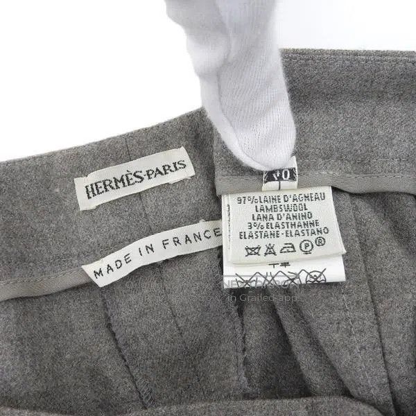 Hermes Hermes Margiela Era Leather Wool Grey Size 26" / US 2 / IT 38 - 5 Thumbnail