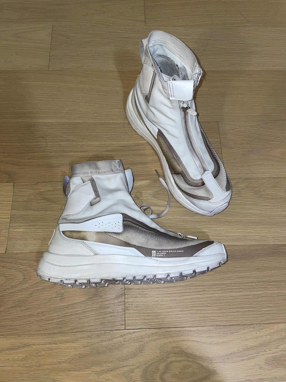 Pre-owned 11 By Boris Bidjan Saberi X Boris Bidjan Saberi 11 By Bbs Salomon Dirty White Samba 2 Shoes (size 8)