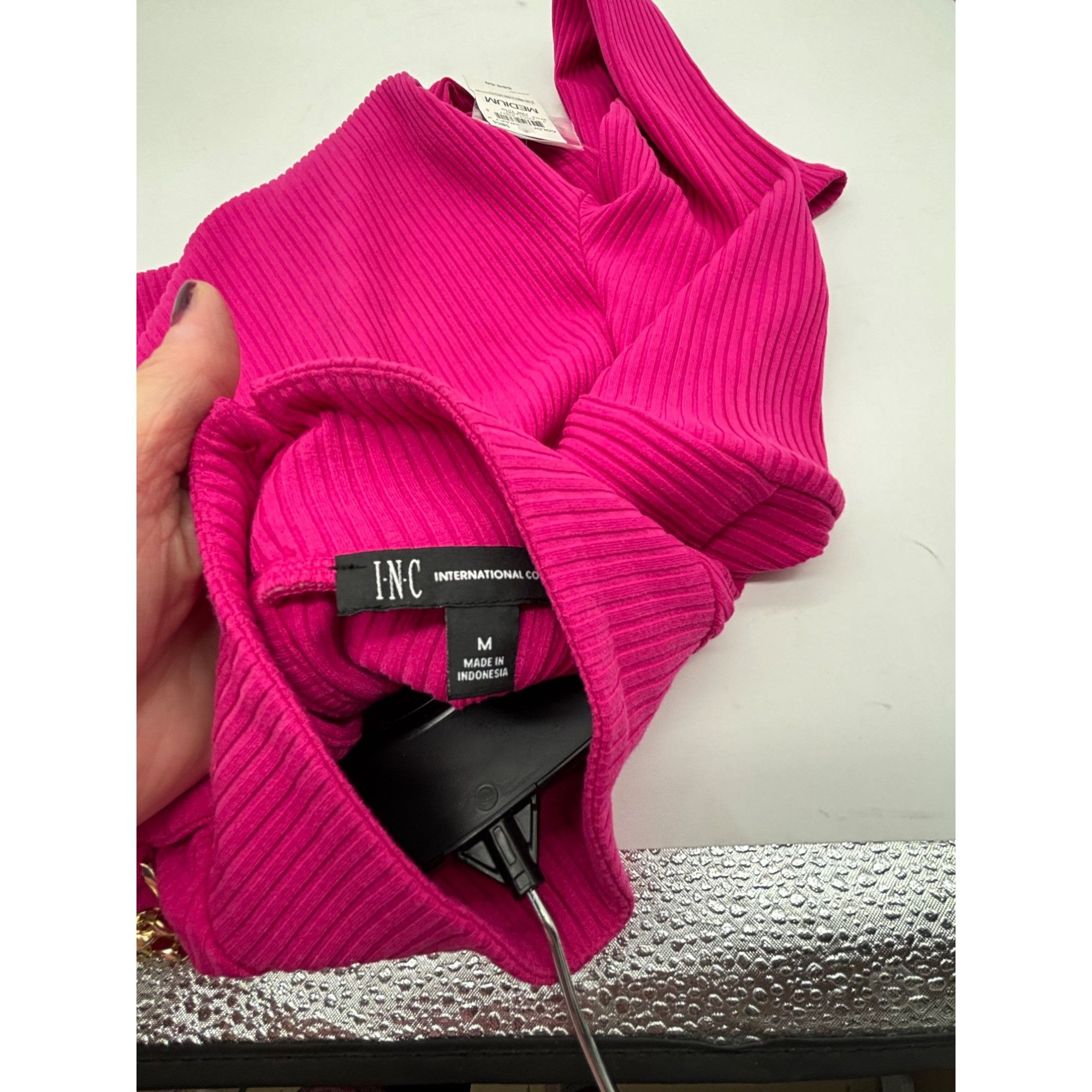 Other INC International Concepts Chain-Trim Keyhole Top, Pink Tutu Size M / US 6-8 / IT 42-44 - 7 Thumbnail