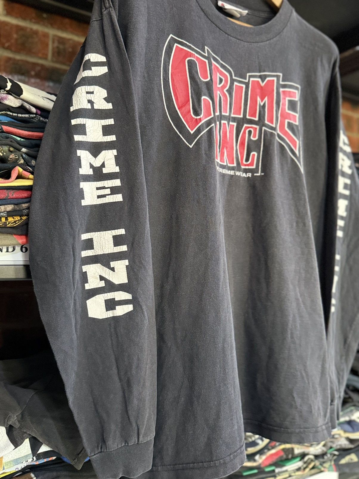 Girl Skateboards Rare Vintage 90s CRIME ING Extreme Wear Skateboard Grunge T Size US XL / EU 56 / 4 - 7 Thumbnail