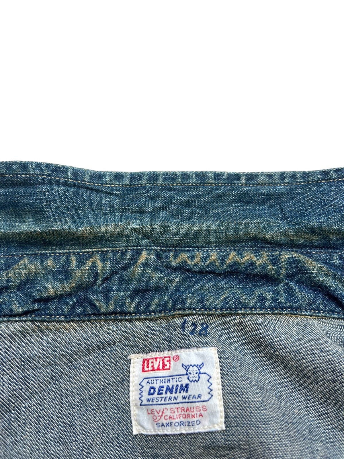 Levi's Vintage Clothing Vintage 1998 LVC Levi’s Big E Muddy Denim Western Shirt Size US M / EU 48-50 / 2 - 22 Thumbnail