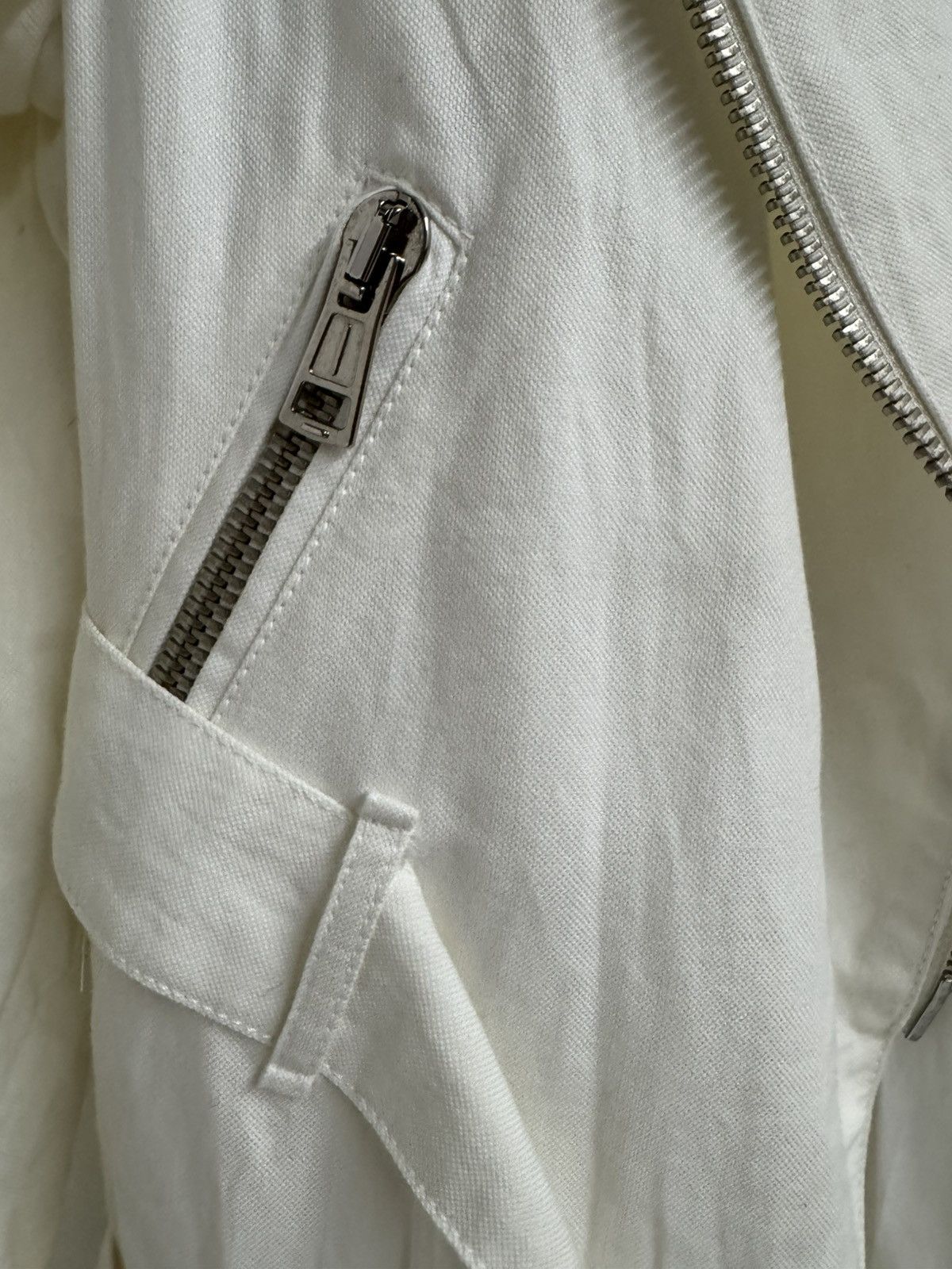 Ann Demeulemeester Ann Demeulemeester White Asymmetric Zip Belted Coat Jacket Size XS / US 0-2 / IT 36-38 - 5 Thumbnail