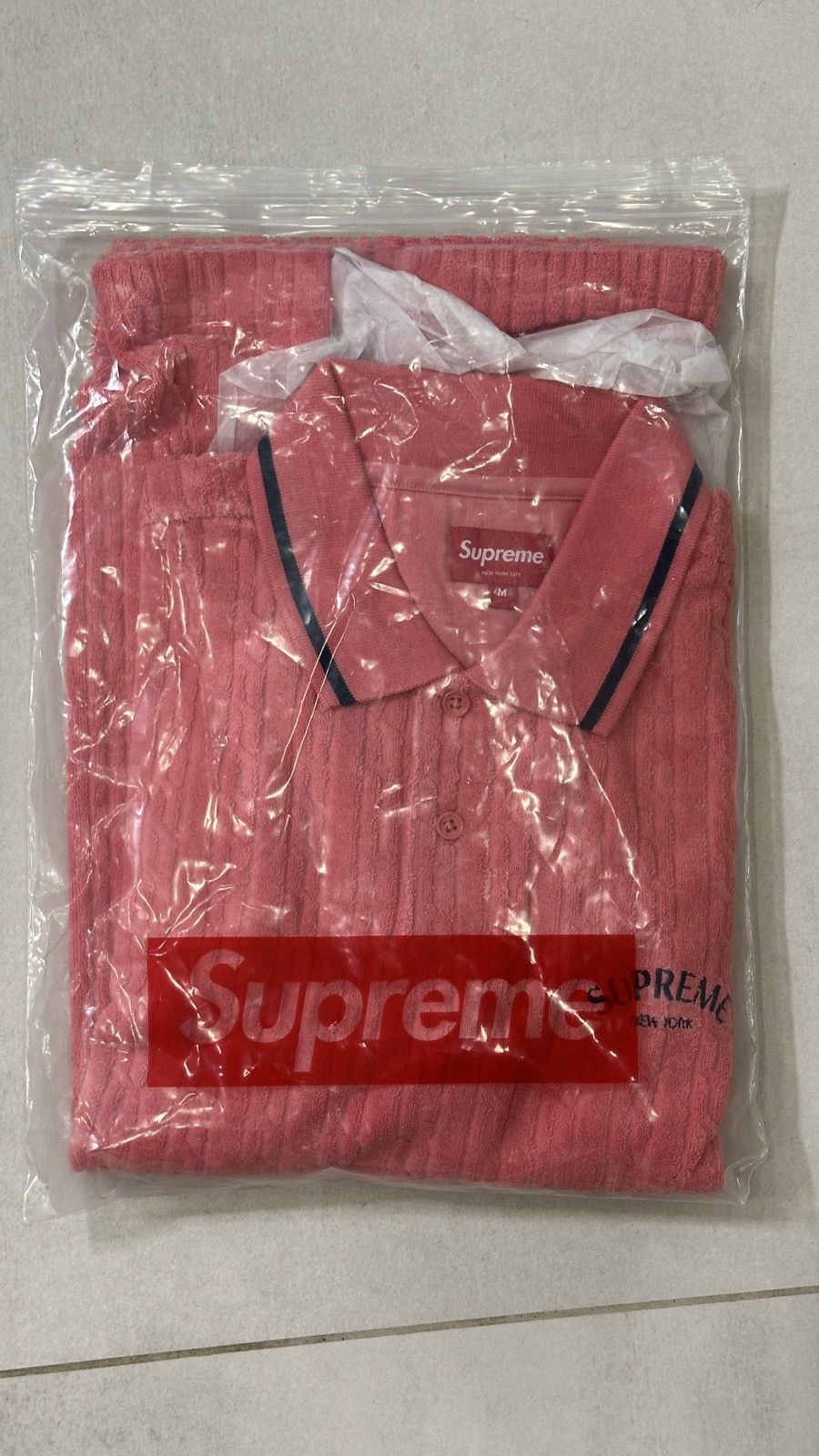 Supreme Supreme Cable Knit Terry Polo Size Medium Size US M / EU 48-50 / 2 - 7 Thumbnail