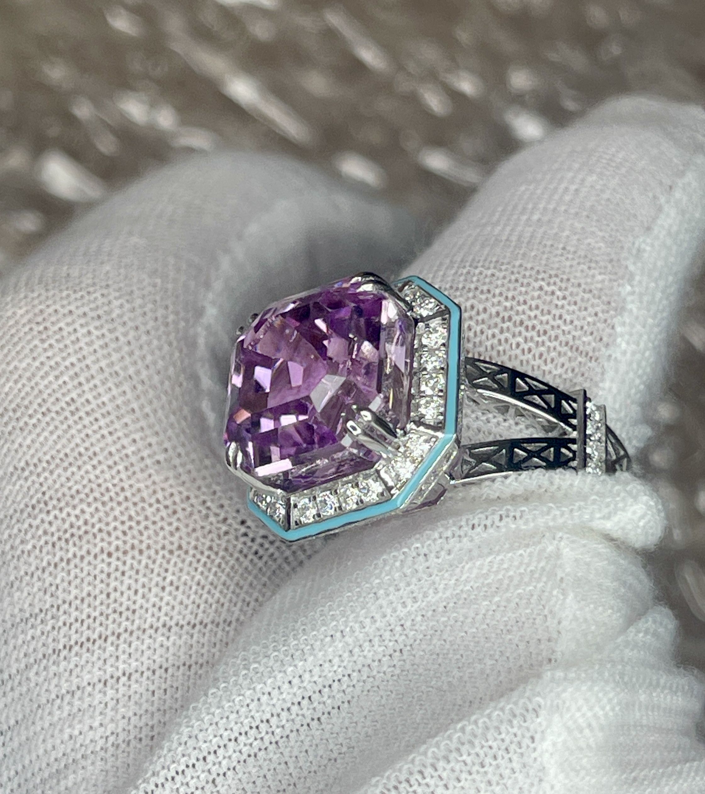Jewelry Bague Rose Kunzite naturelle 13,82ct Size ONE SIZE - 9 Thumbnail