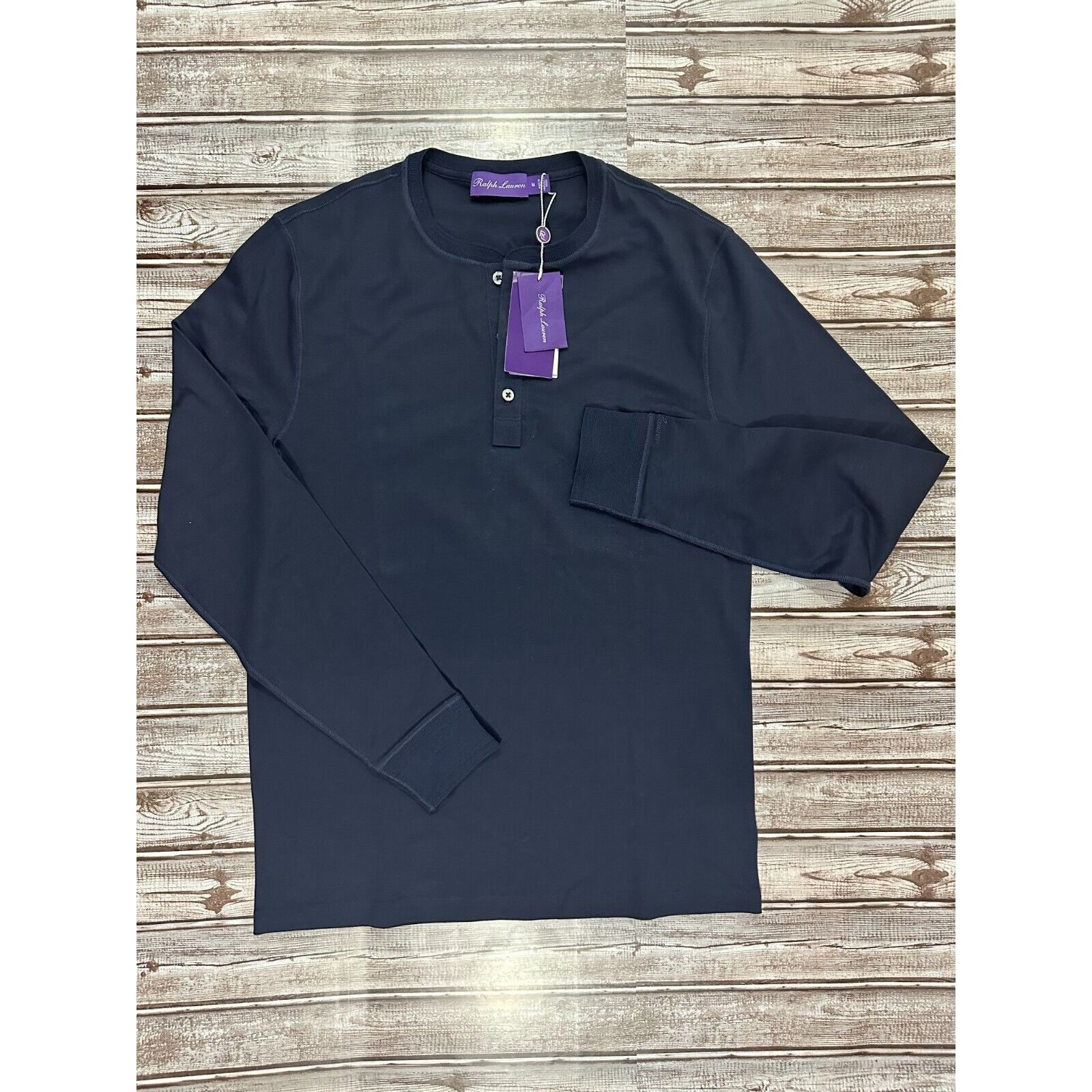 image of Lauren Ralph Lauren Ralph Laurent Purple Label Long Sleeve Shirt Jumper Size M in Navy, Men's