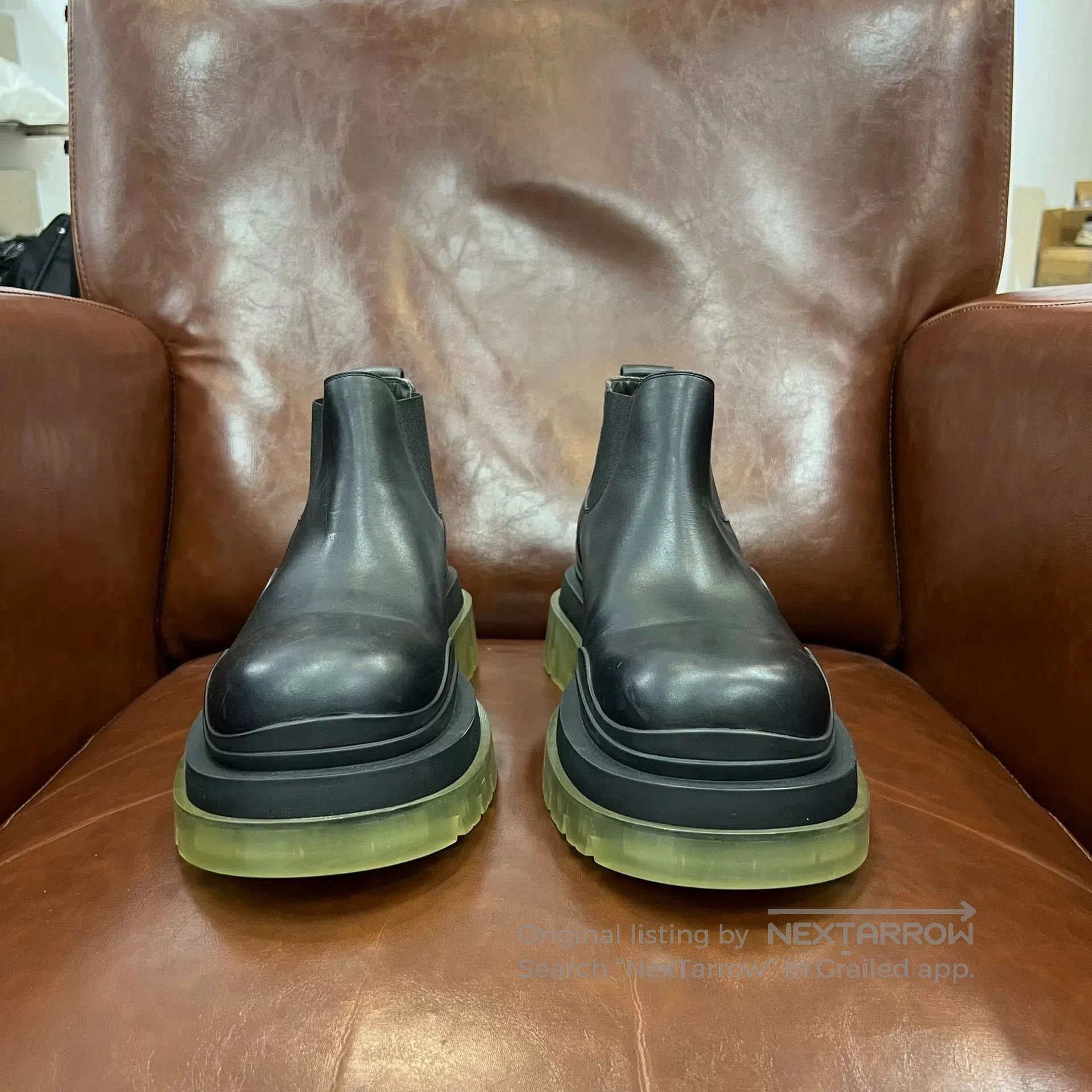 Bottega Veneta BV Black Green Jelly Sole Low Boots. Size US 9.5 / EU 42-43 - 2 Thumbnail