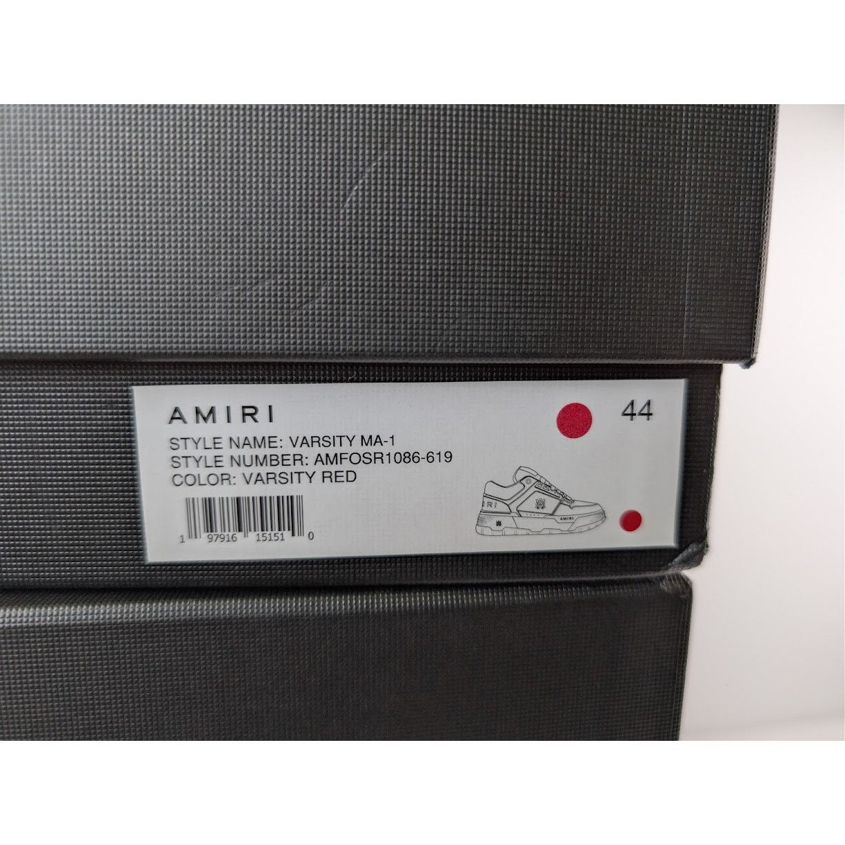 Amiri o1rshd1 Q:2 / Varsity MA-1 Sneakers in Red Size US 11 / EU 44 - 20 Thumbnail