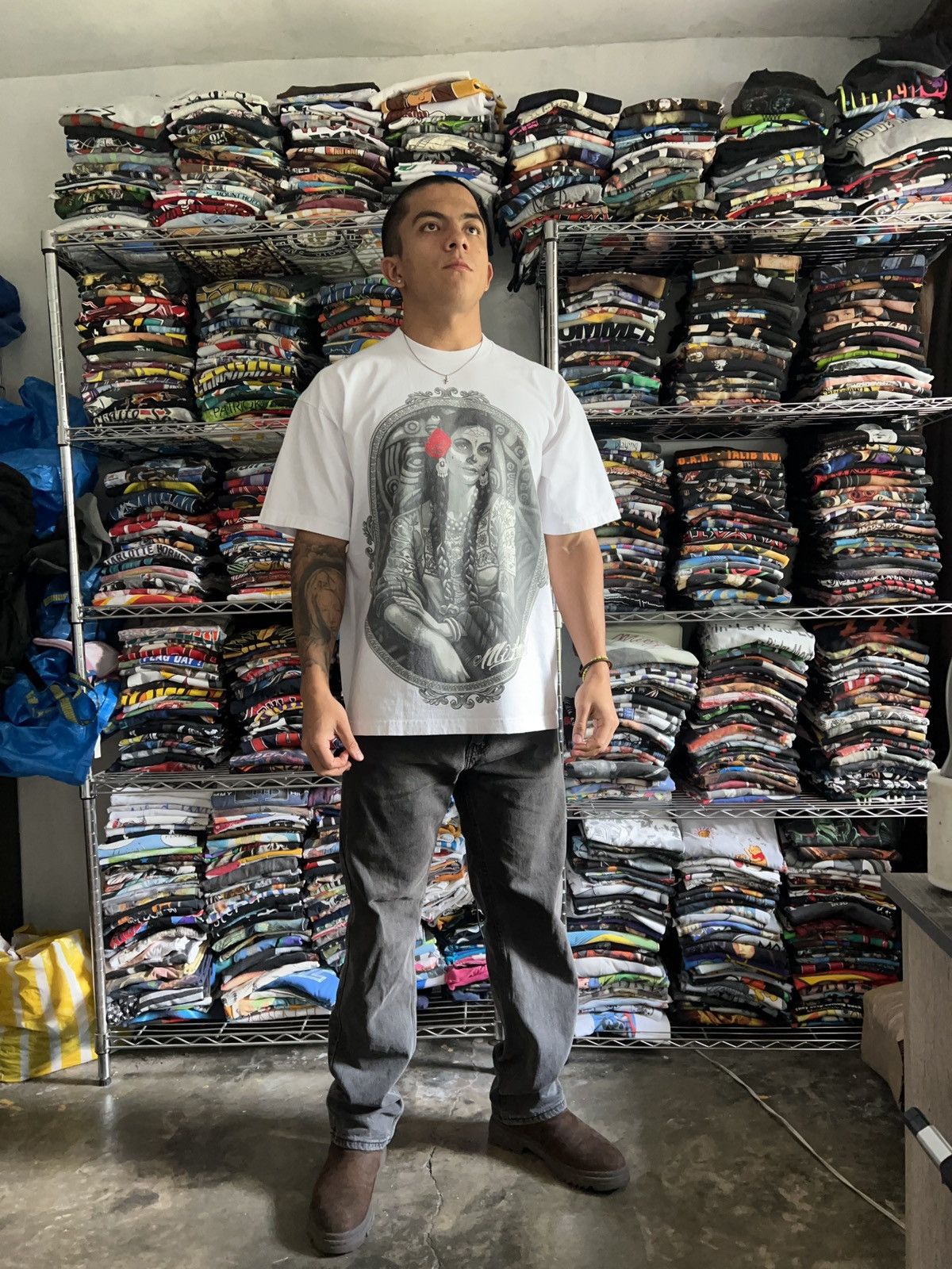 Vintage 2000s Certified Street Mi Amor Tattoo Cholo Mexico Culture Size US XL / EU 56 / 4 - 3 Thumbnail