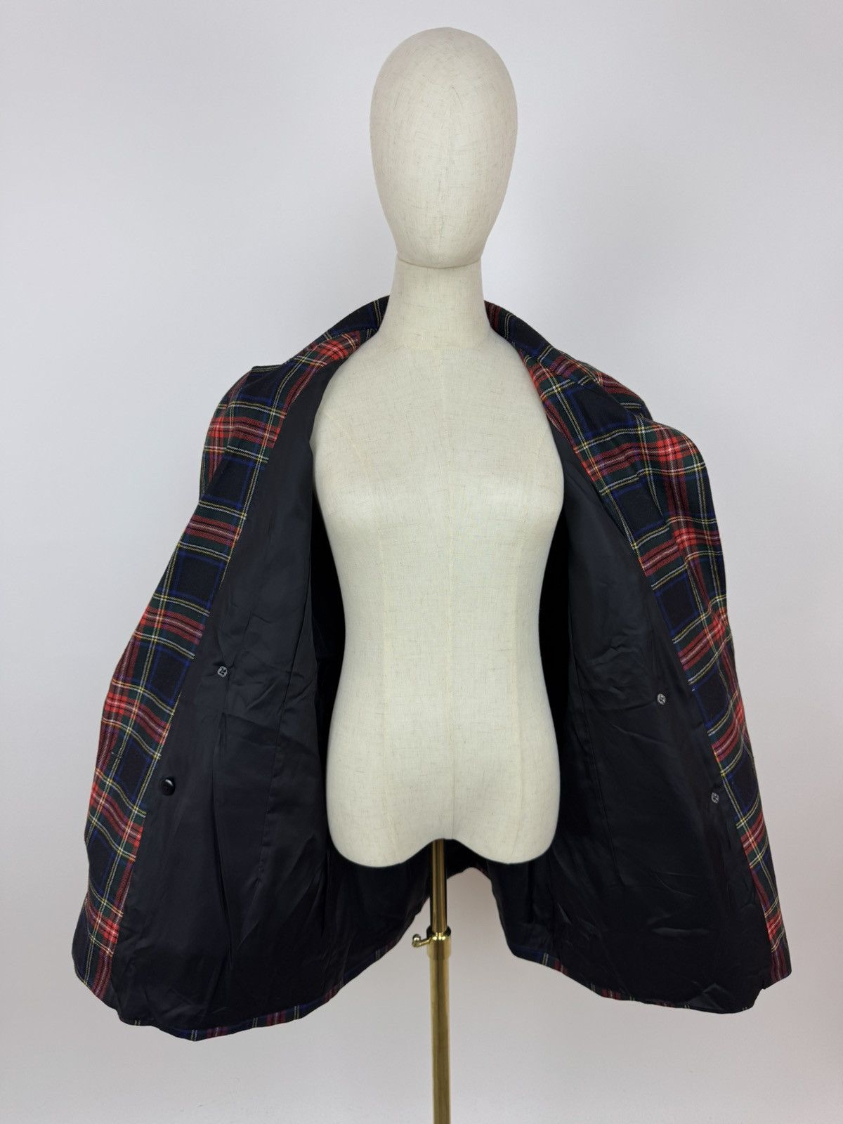 Other Flick Aktuell Long Blazer Double breasted Wool Plaid Jacket Size L / US 10 / IT 46 - 5 Thumbnail