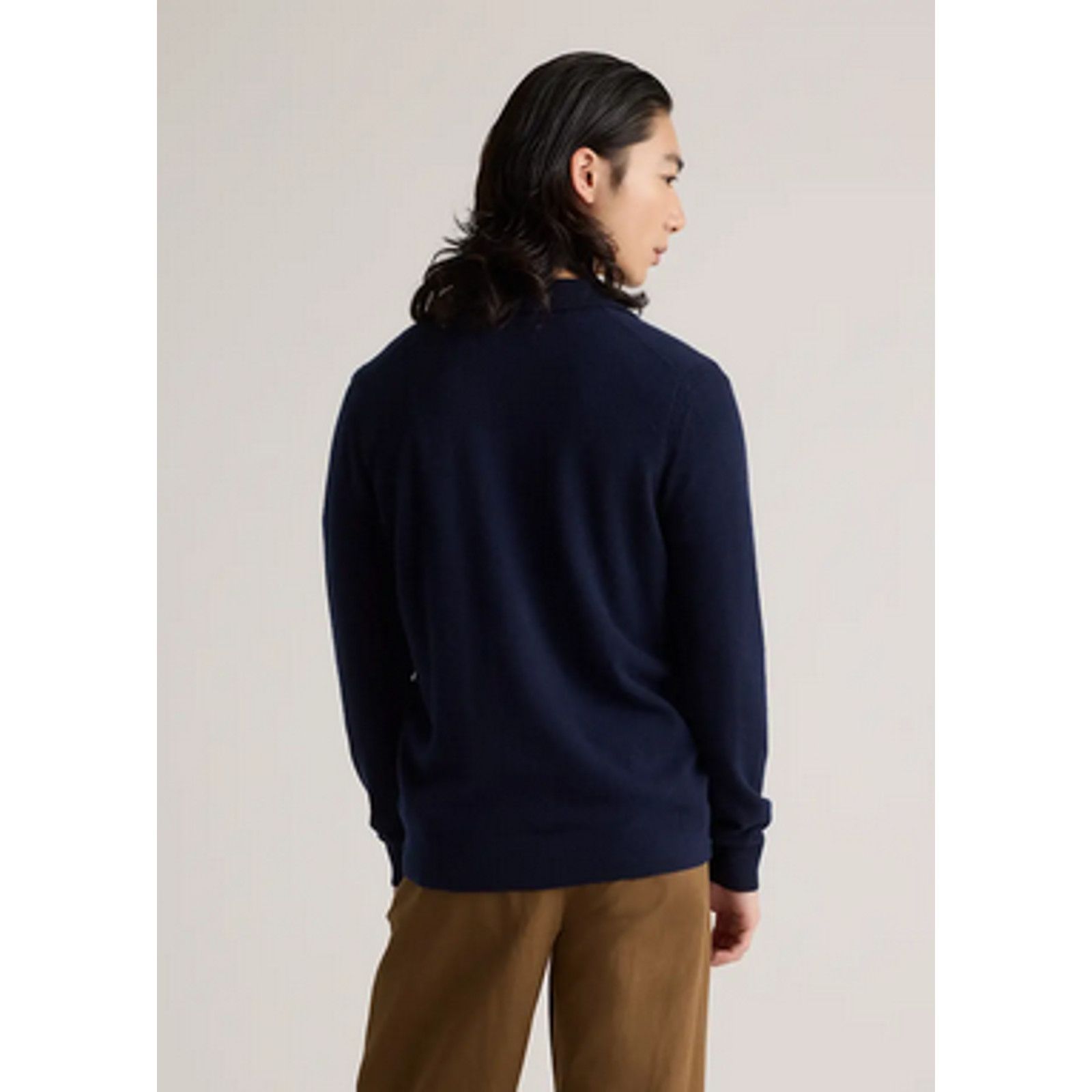 Quince Quince Mongolian Cashmere ButtonDown Sweater Large Navy NWOT Size US L / EU 52-54 / 3 - 3 Thumbnail