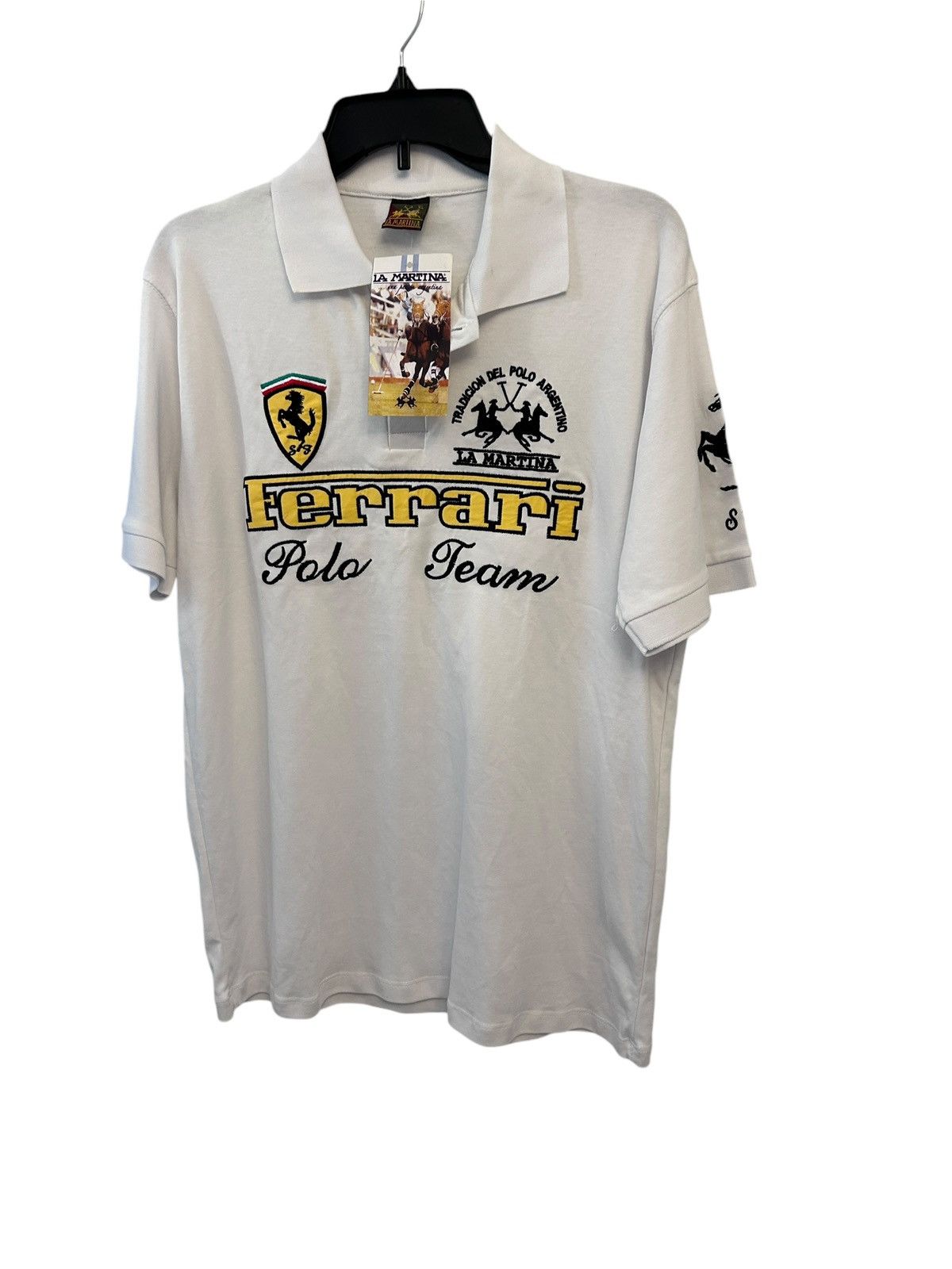 La Martina LA MARTINA Men FERRARI WHITE Polo Team Polo Shirt XL New Size US XL / EU 56 / 4 - 1 Thumbnail