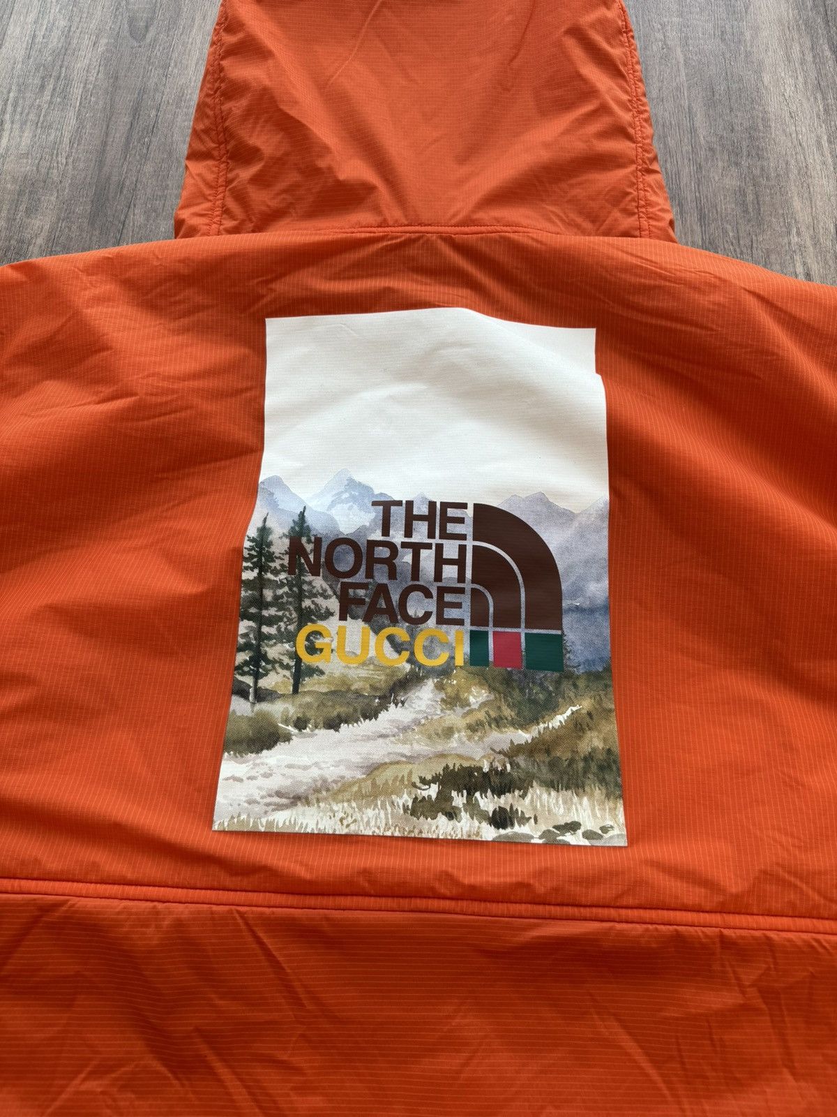 image of Gucci x The North Face Anorak Jacket in Orange, Men's (Size XL)