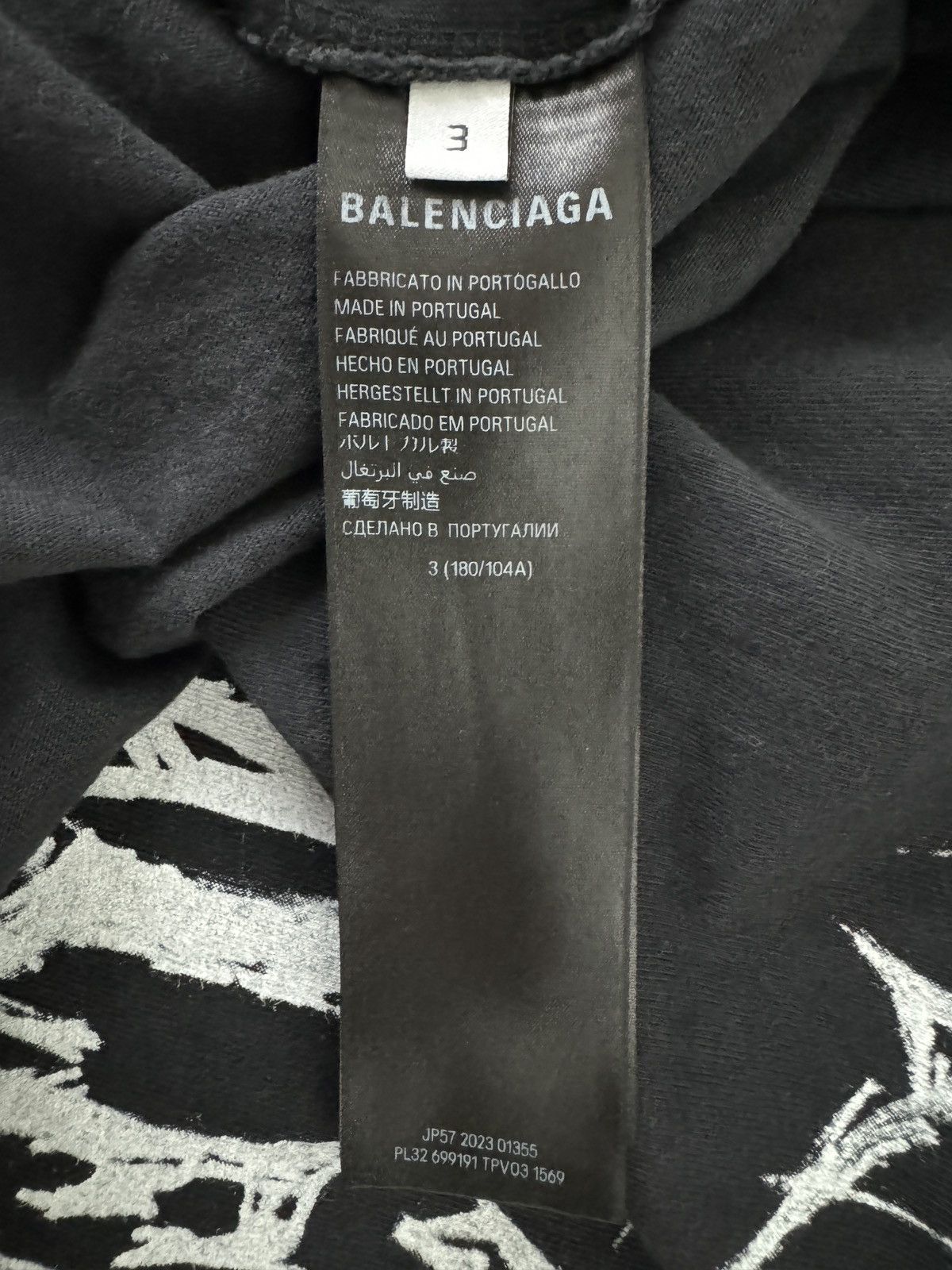Balenciaga Balenciaga Diy Metal Black/White Long-Sleeved T-Shirt Size US L / EU 52-54 / 3 - 7 Thumbnail