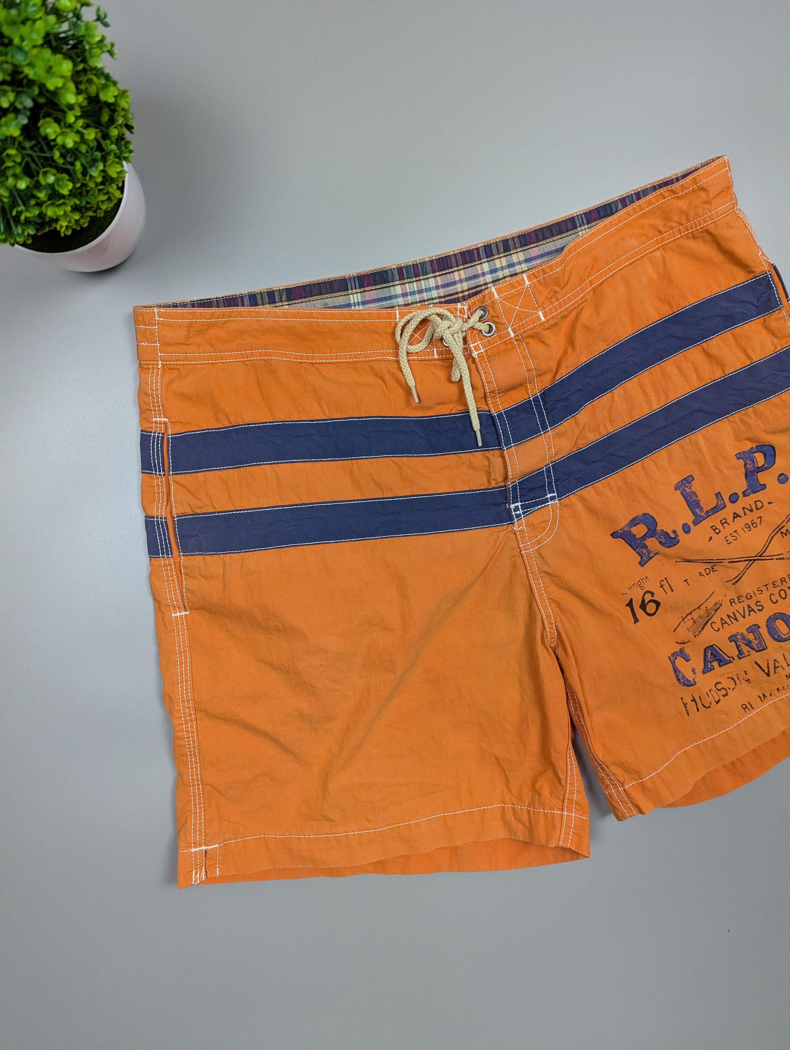Polo Ralph Lauren × Vintage Swim Shorts Men Large Club Trunks 6" Canoe Co New York Size US 35 - 3 Thumbnail